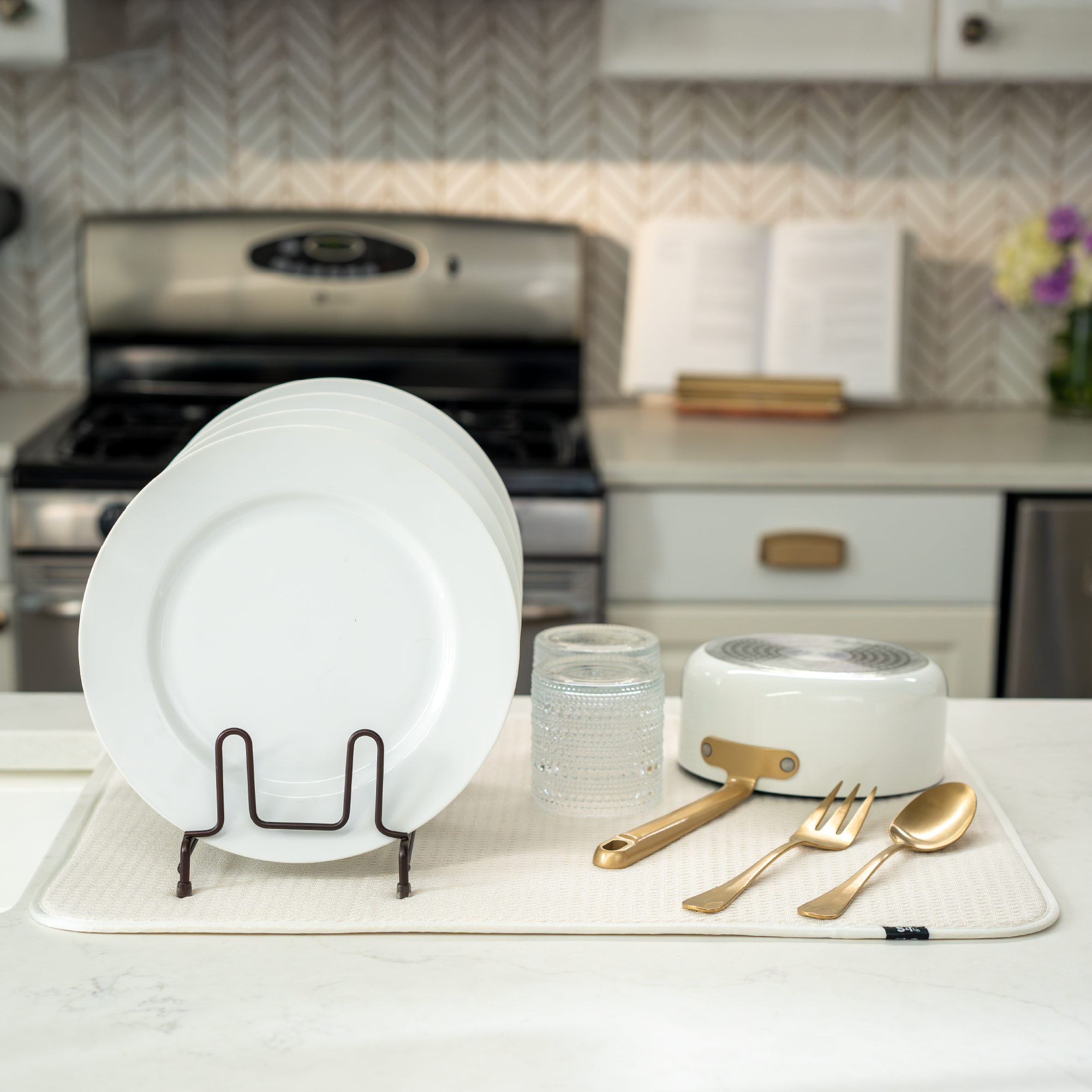 XL honeycomb dish drying mat