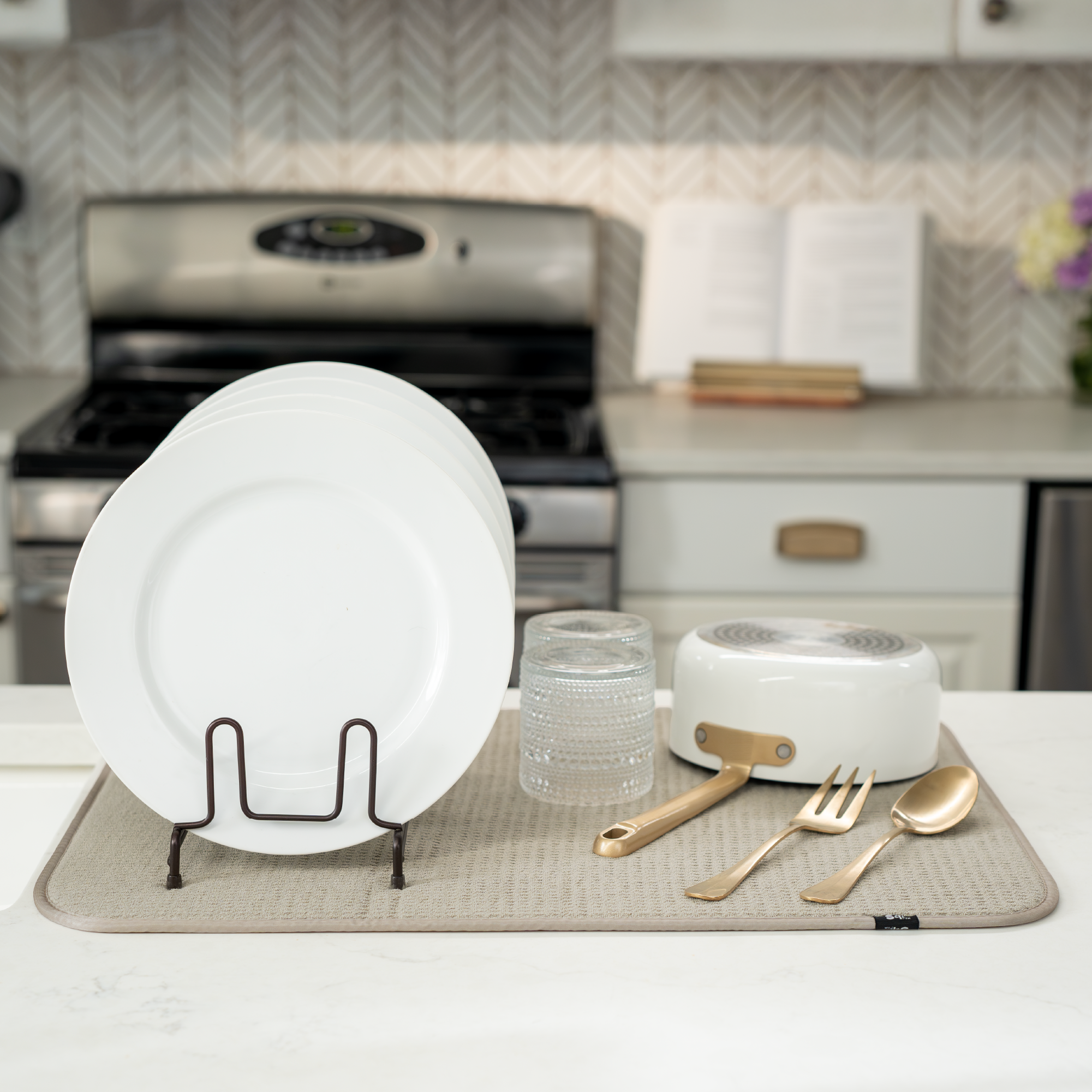 XL honeycomb dish drying mat