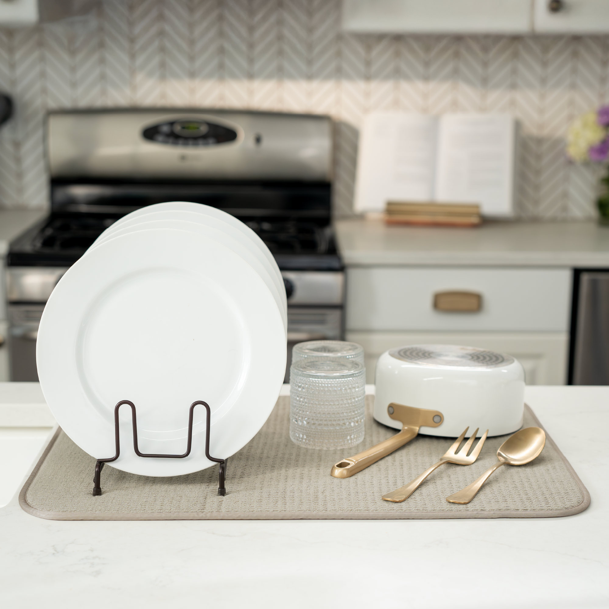 XL honeycomb dish drying mat