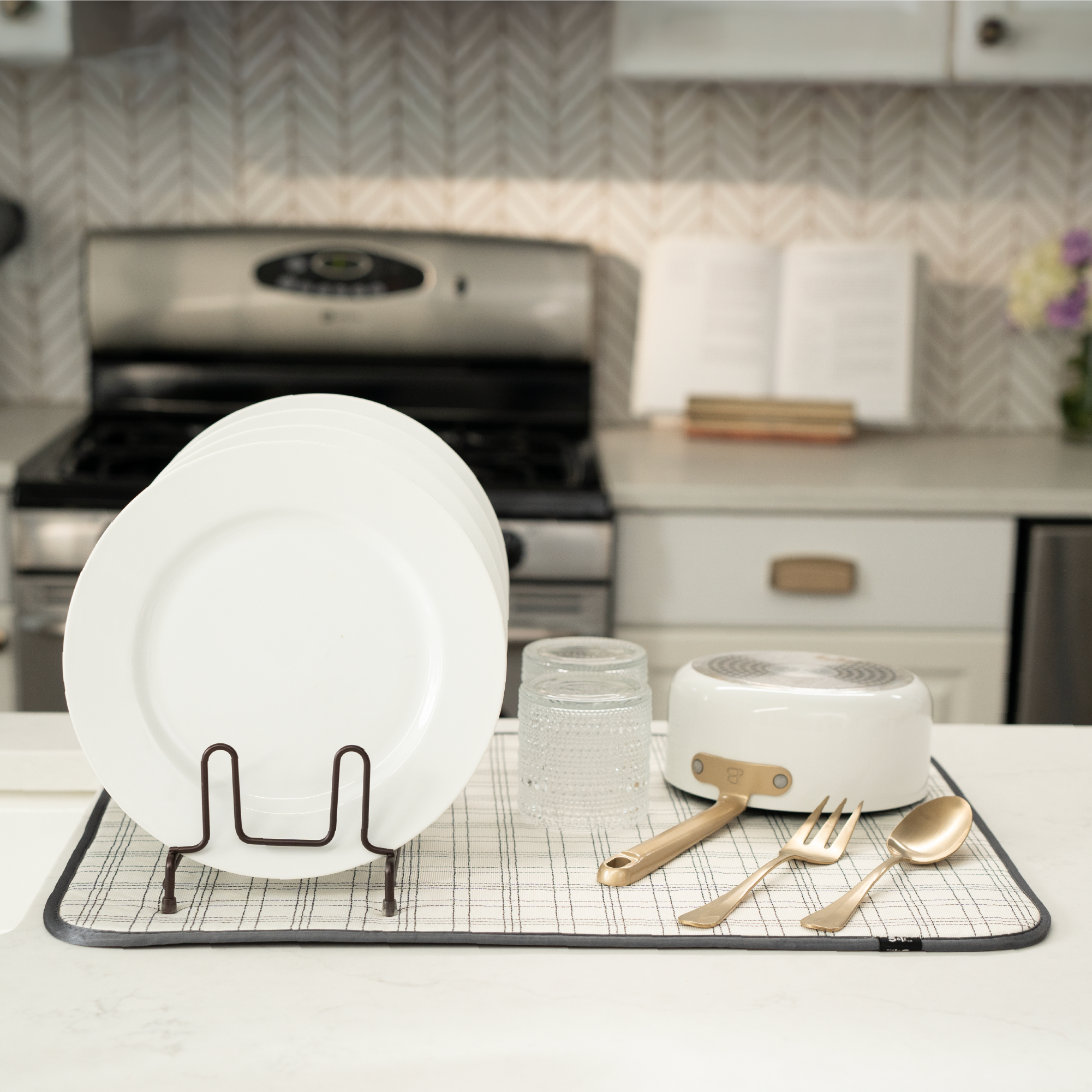 XL honeycomb dish drying mat