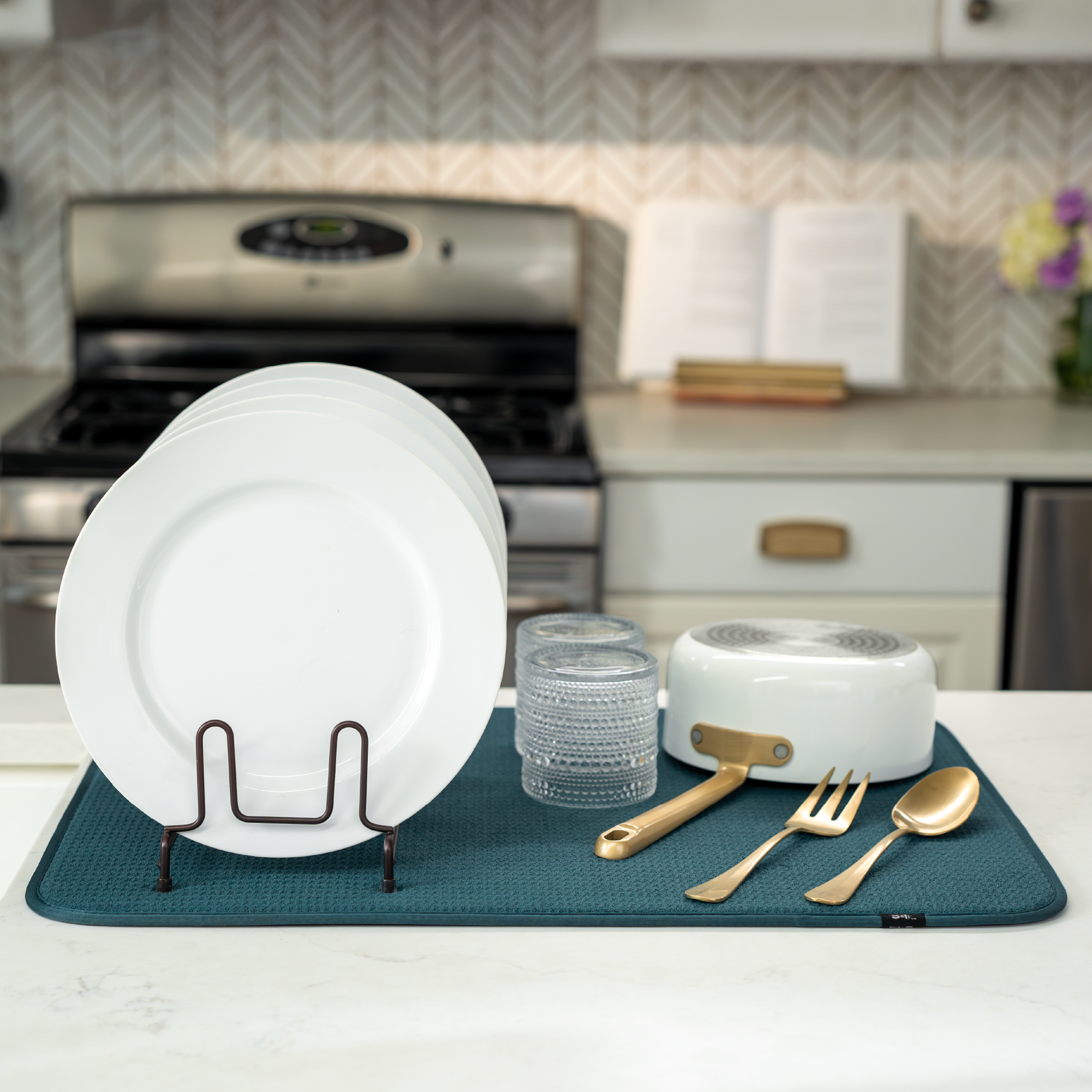 XL honeycomb dish drying mat