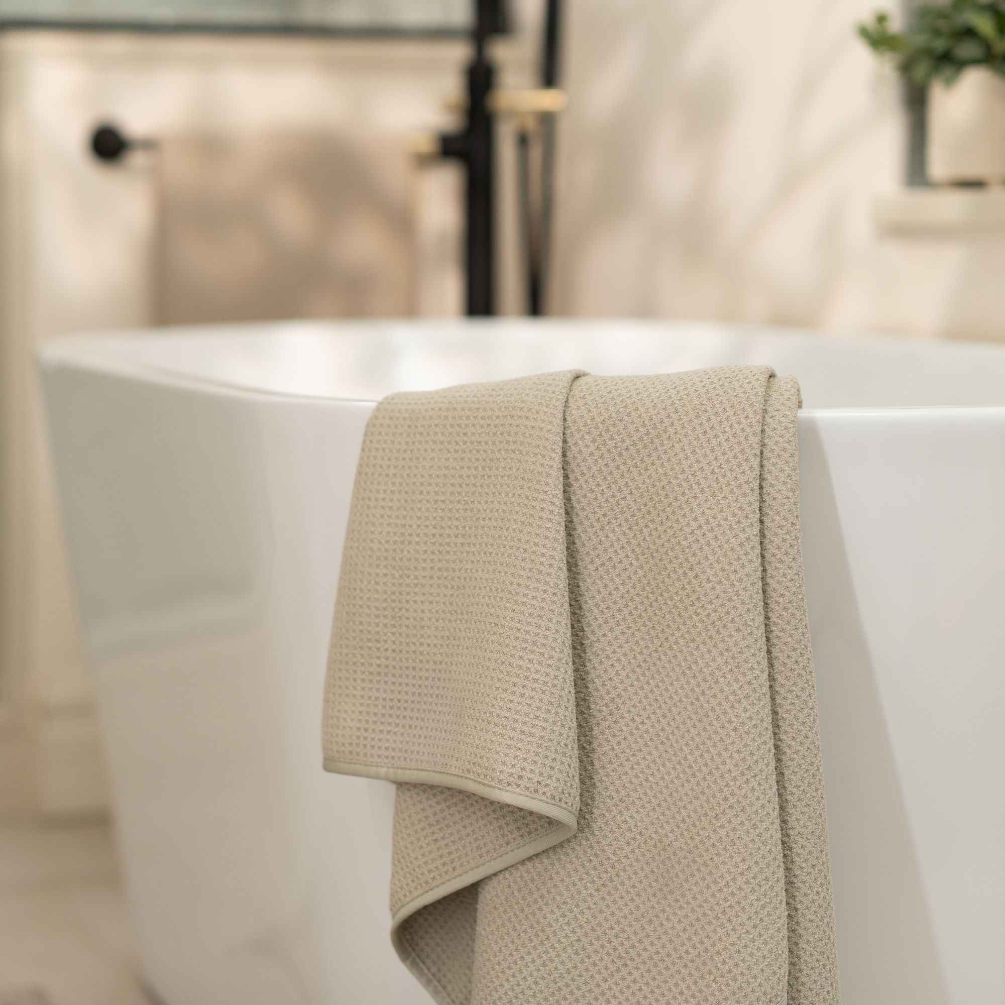 honeycomb bath towel