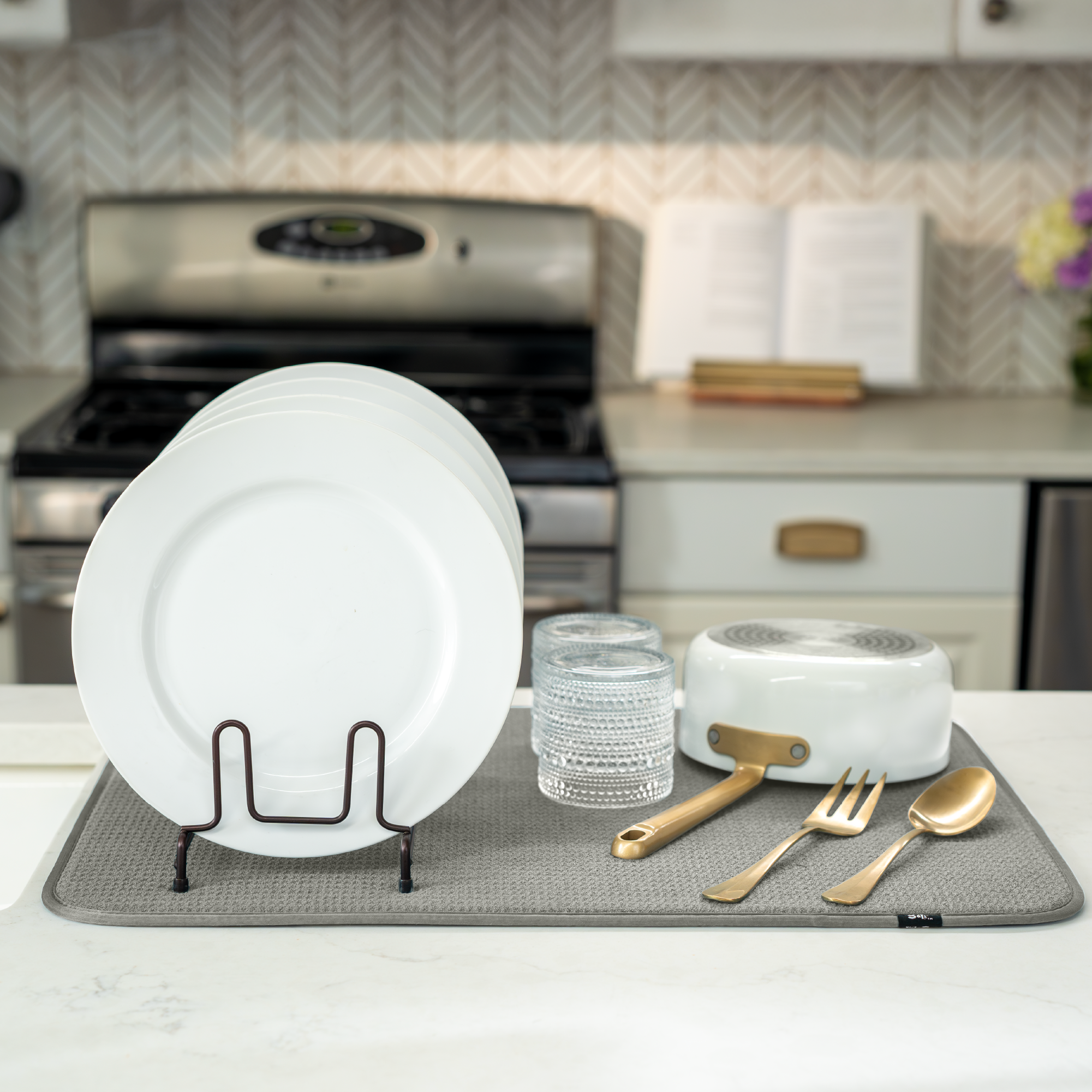 XL honeycomb dish drying mat