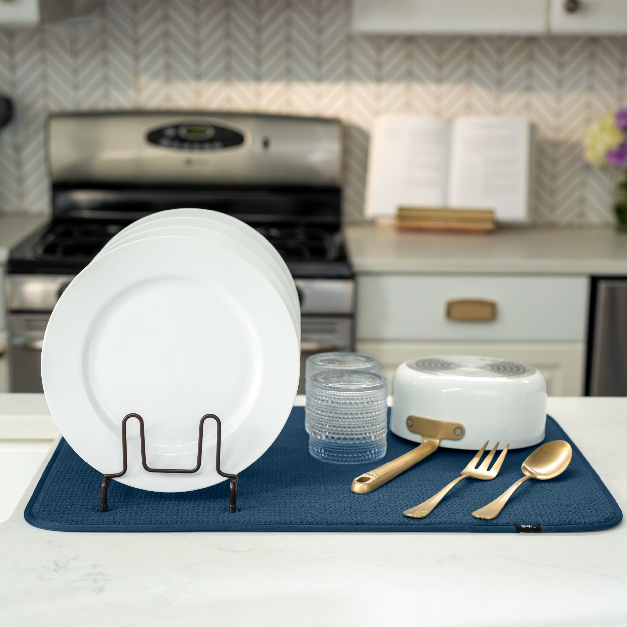 XL honeycomb dish drying mat