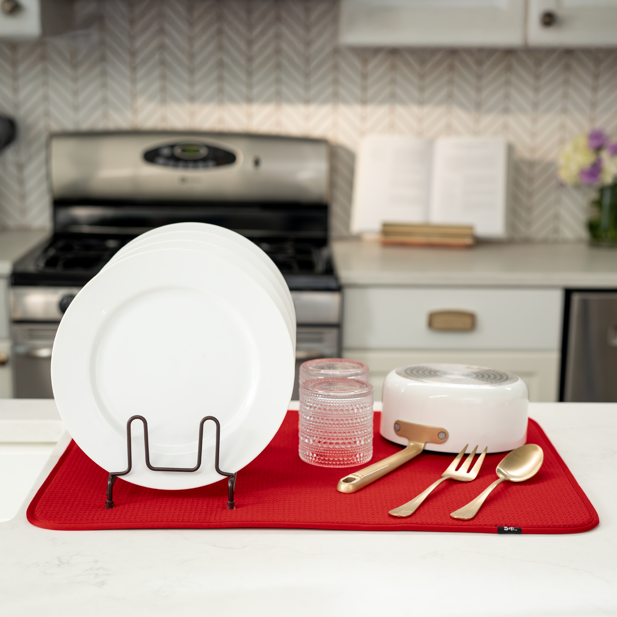 XL honeycomb dish drying mat