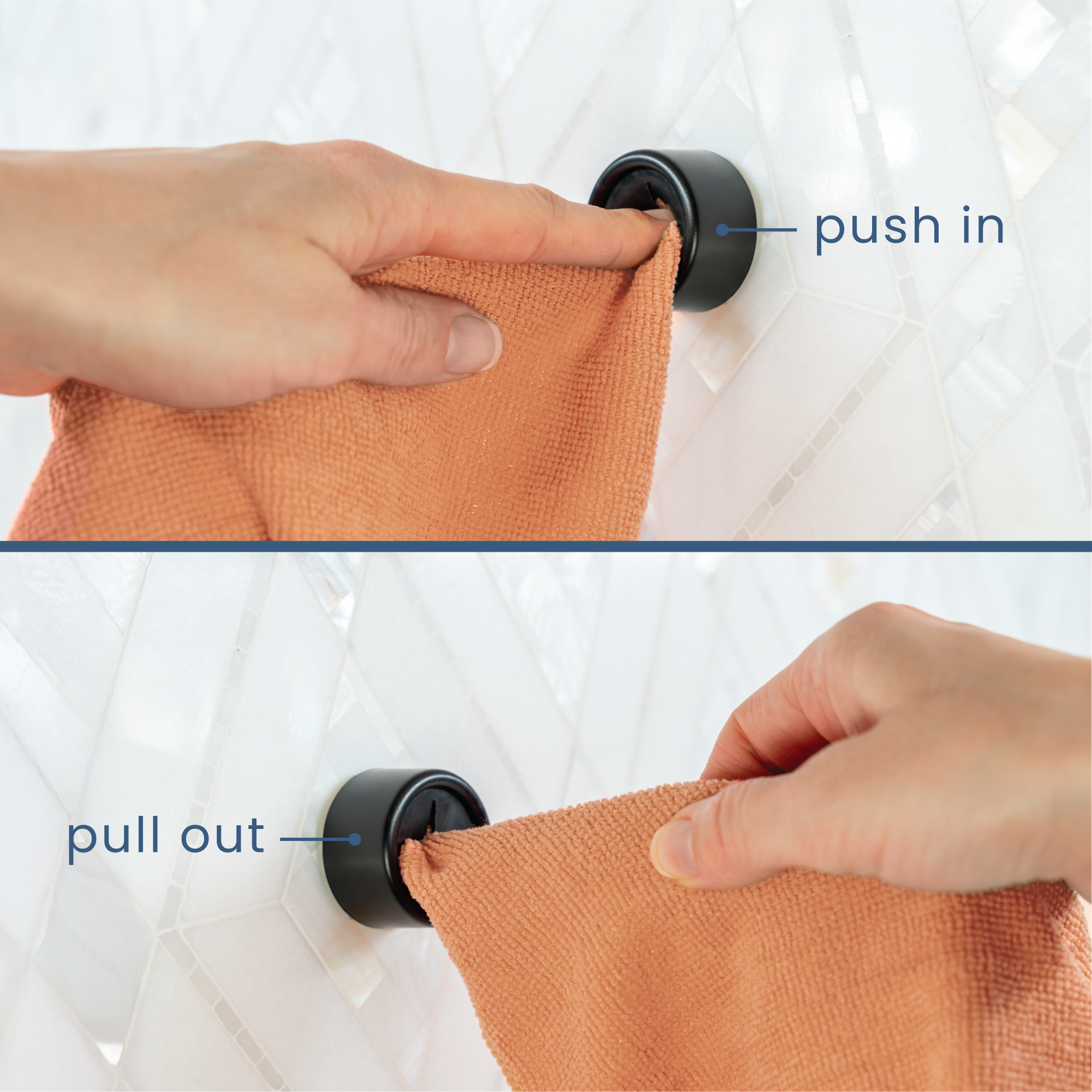 towel push hooks