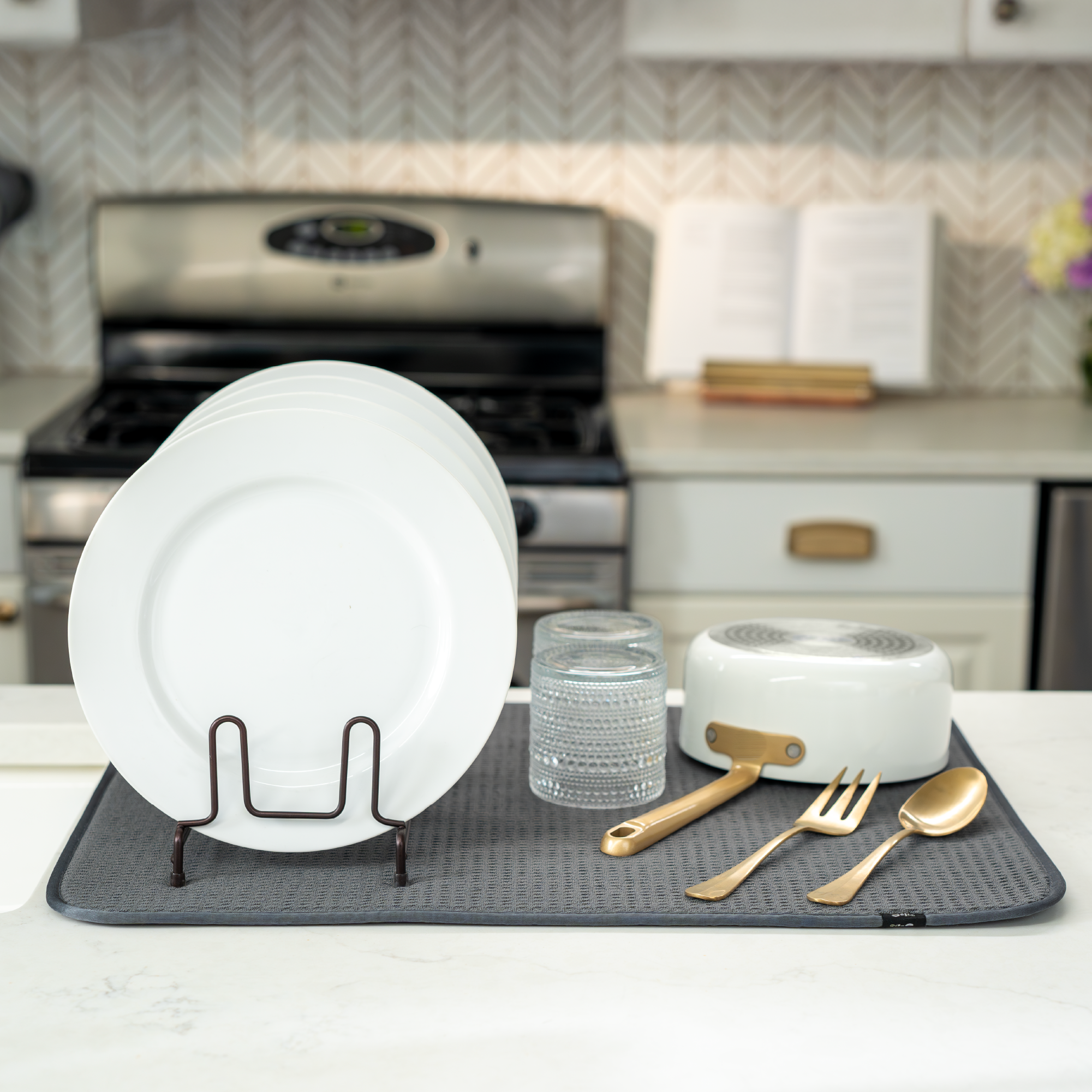 XL honeycomb dish drying mat