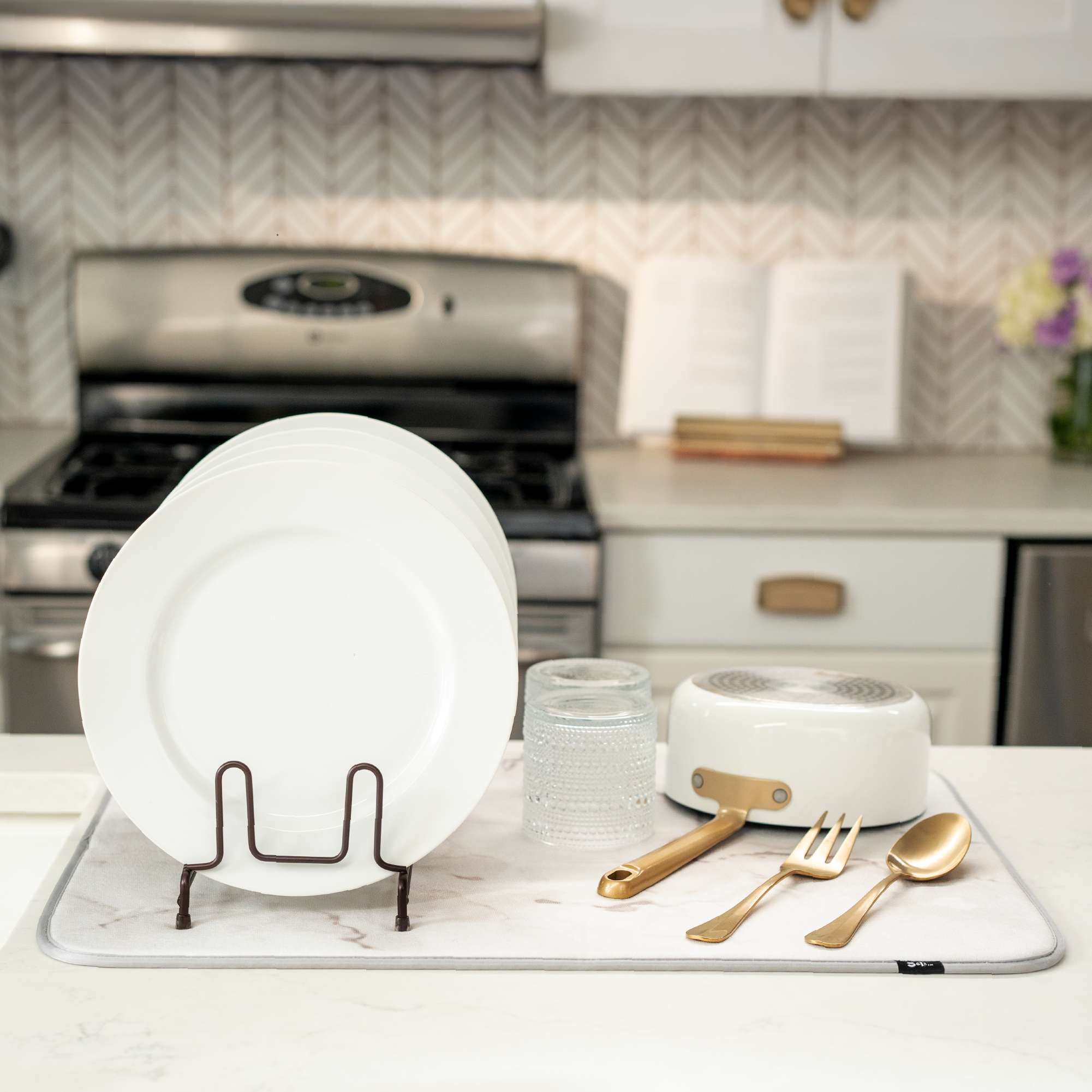 XL honeycomb dish drying mat