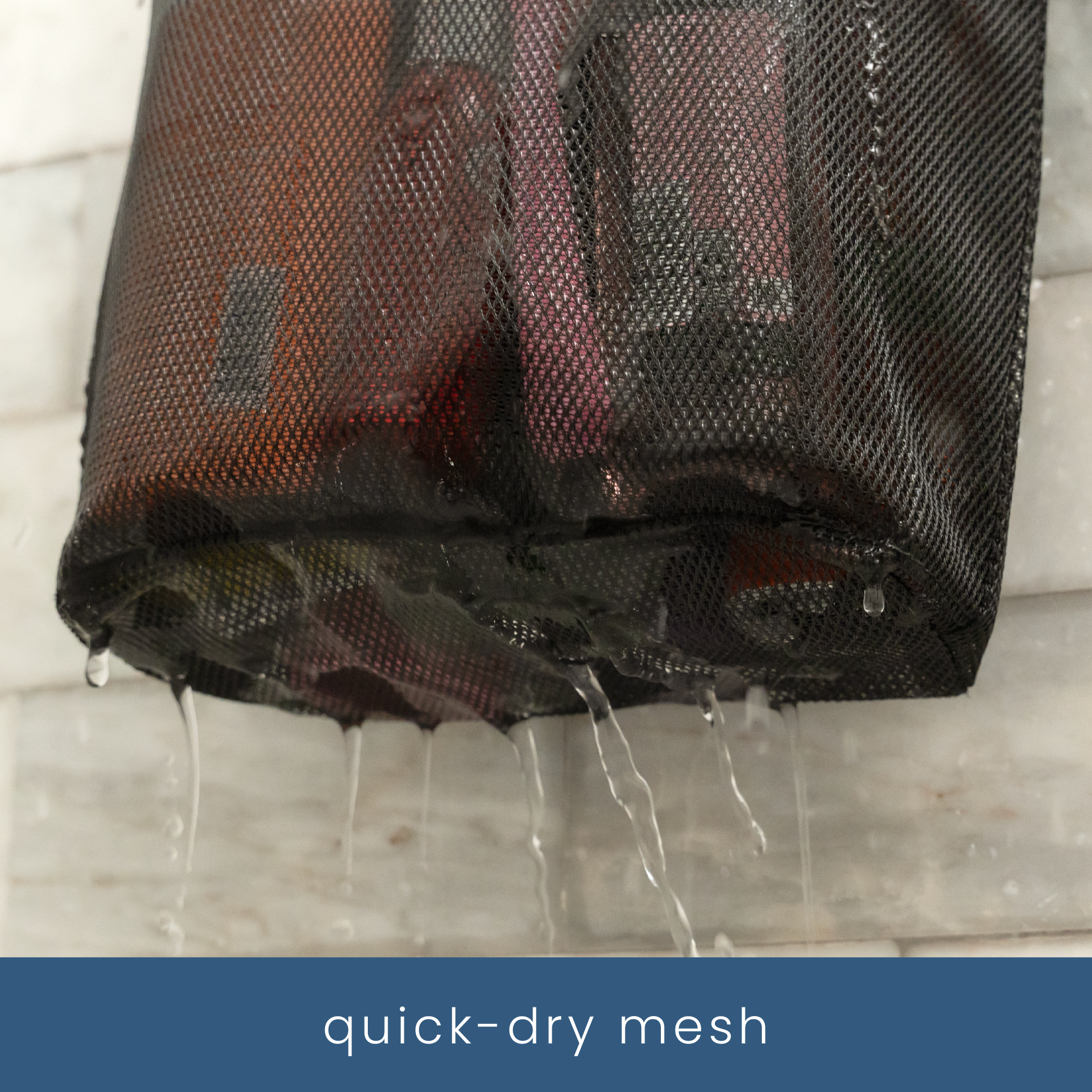 mesh shower tote