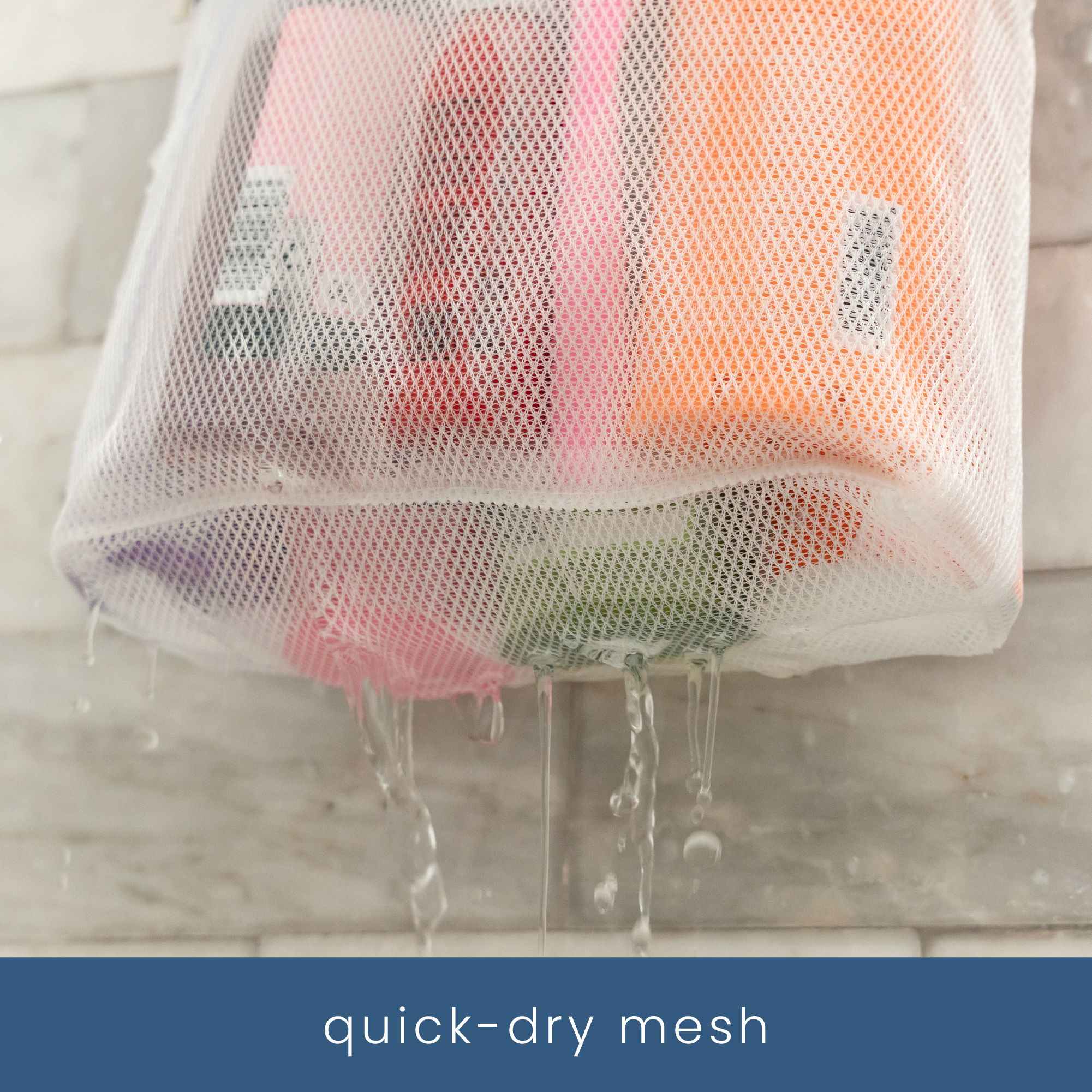 mesh shower tote