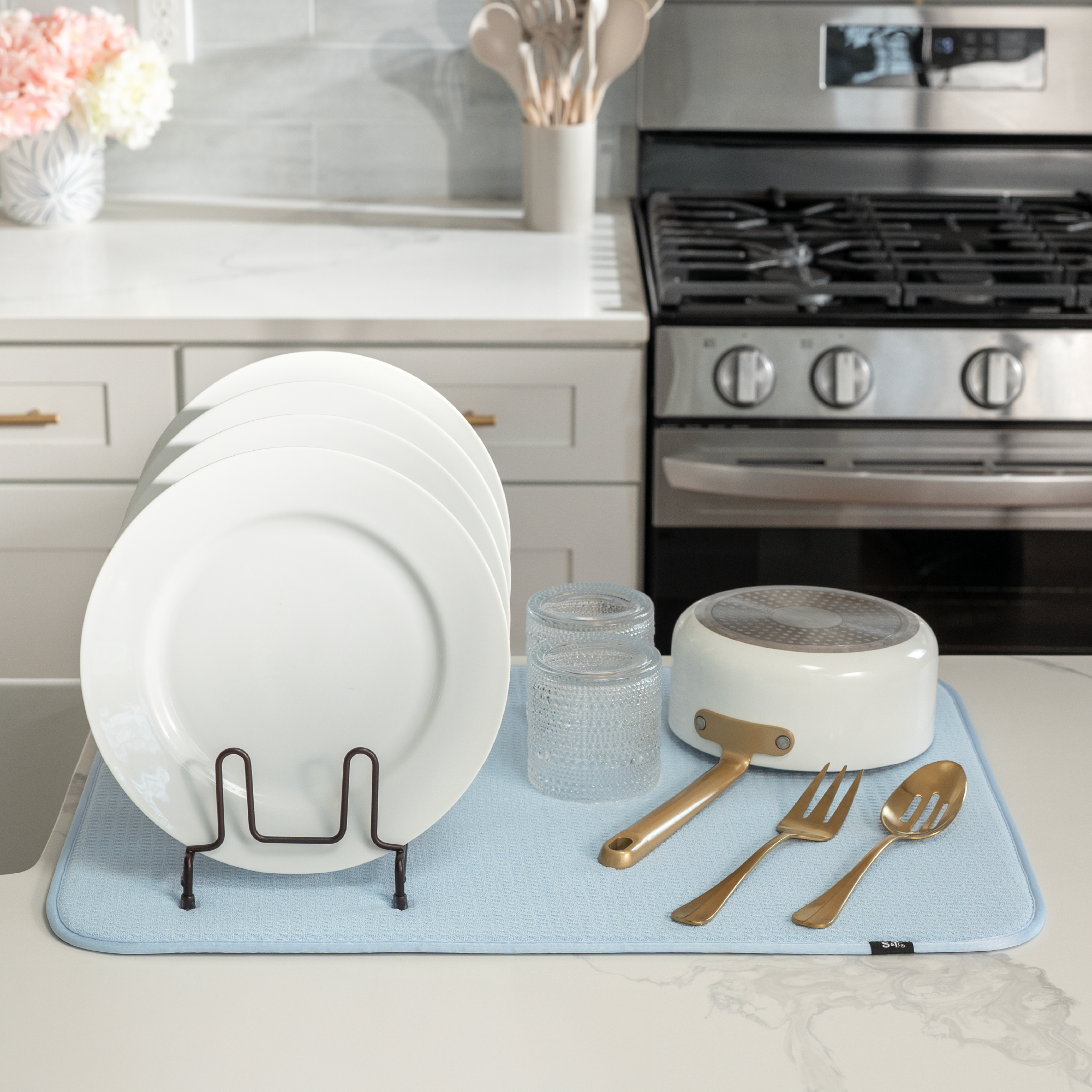 XL honeycomb dish drying mat