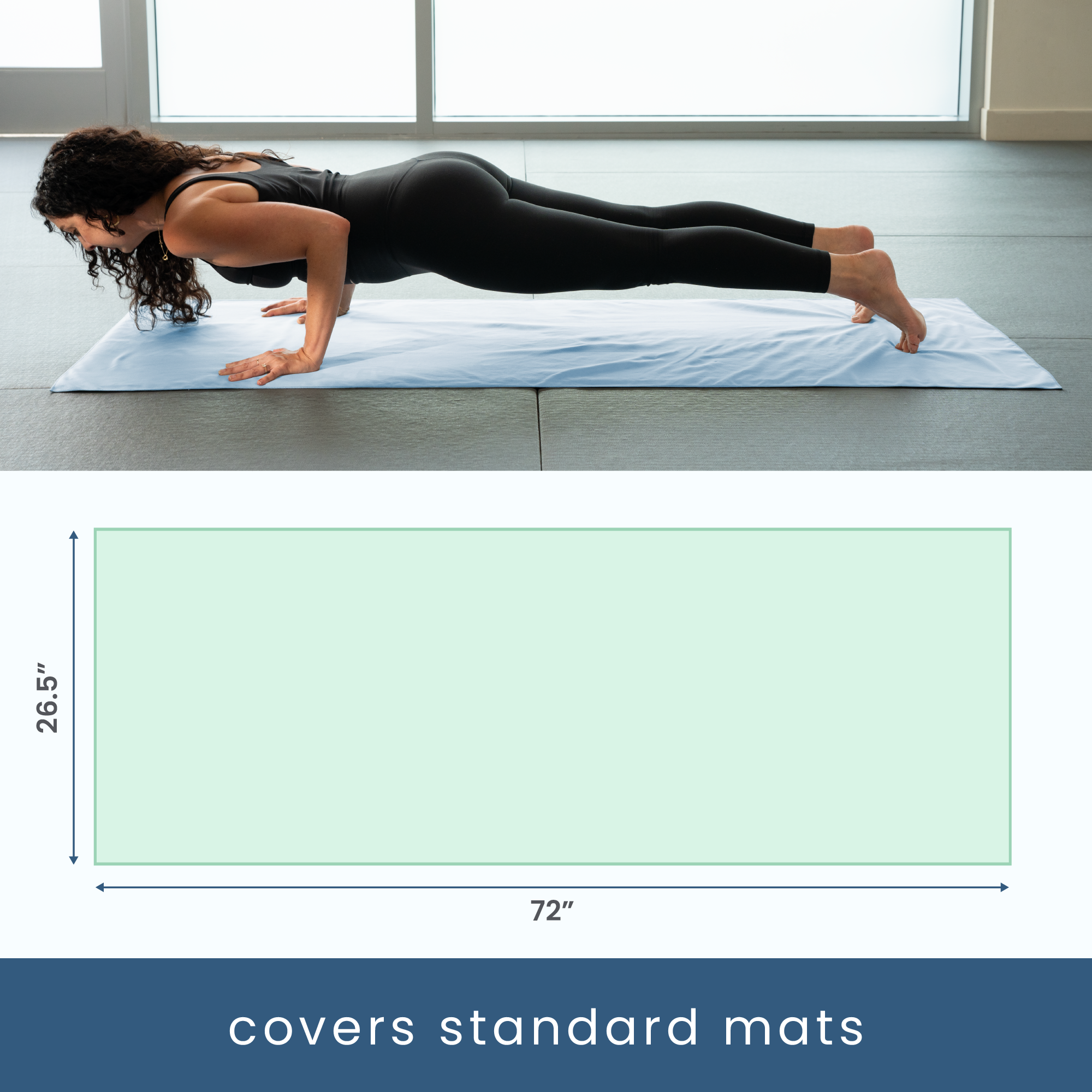 suede microfiber yoga mat towels 2 pack