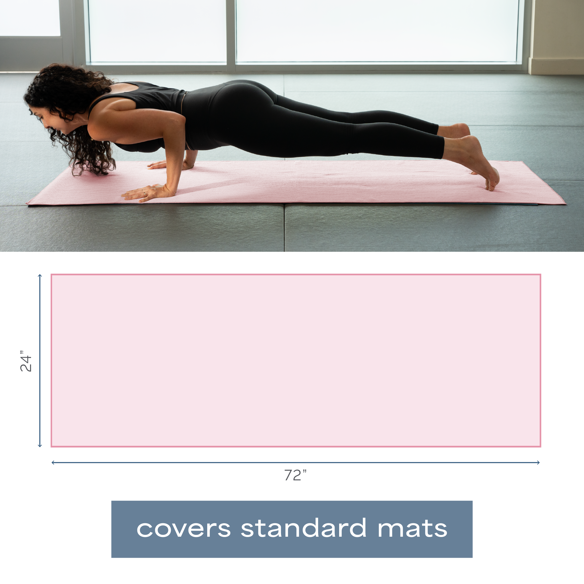 yoga mat towel with silicone grip