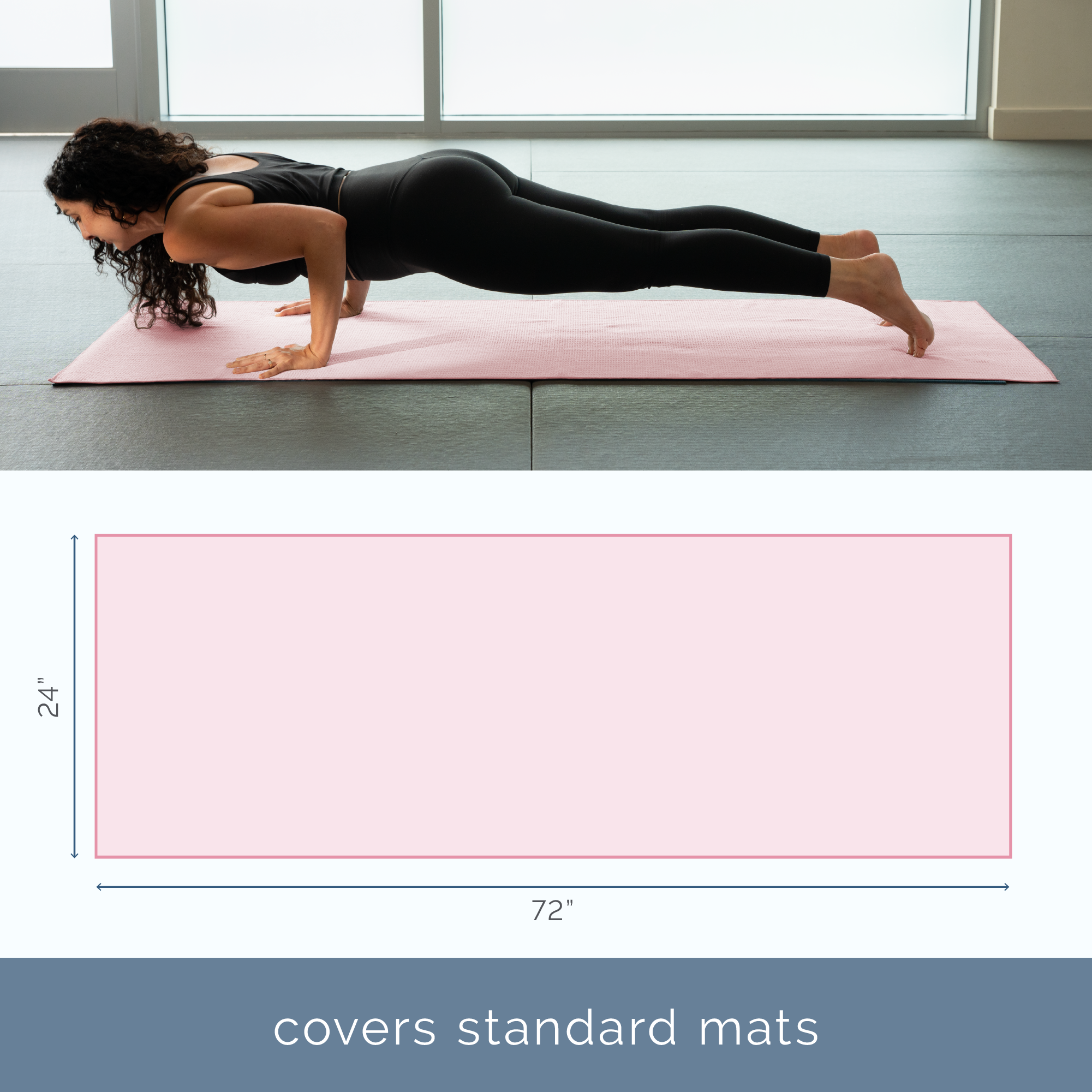 yoga mat towel with silicone grip 2 pack