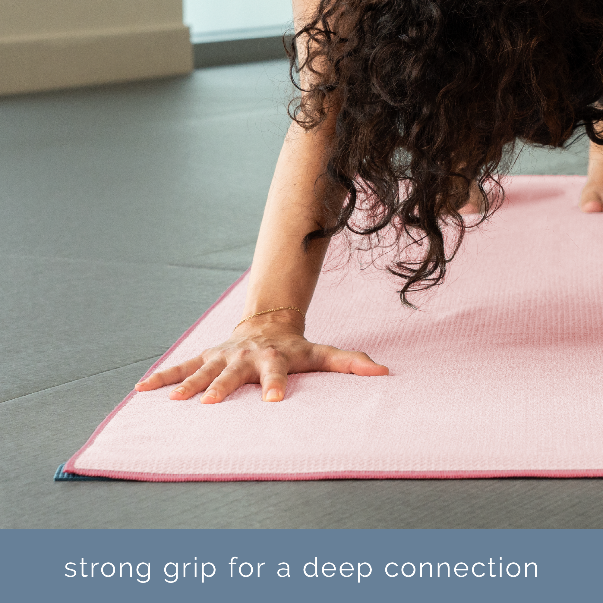 yoga mat towel with silicone grip 2 pack