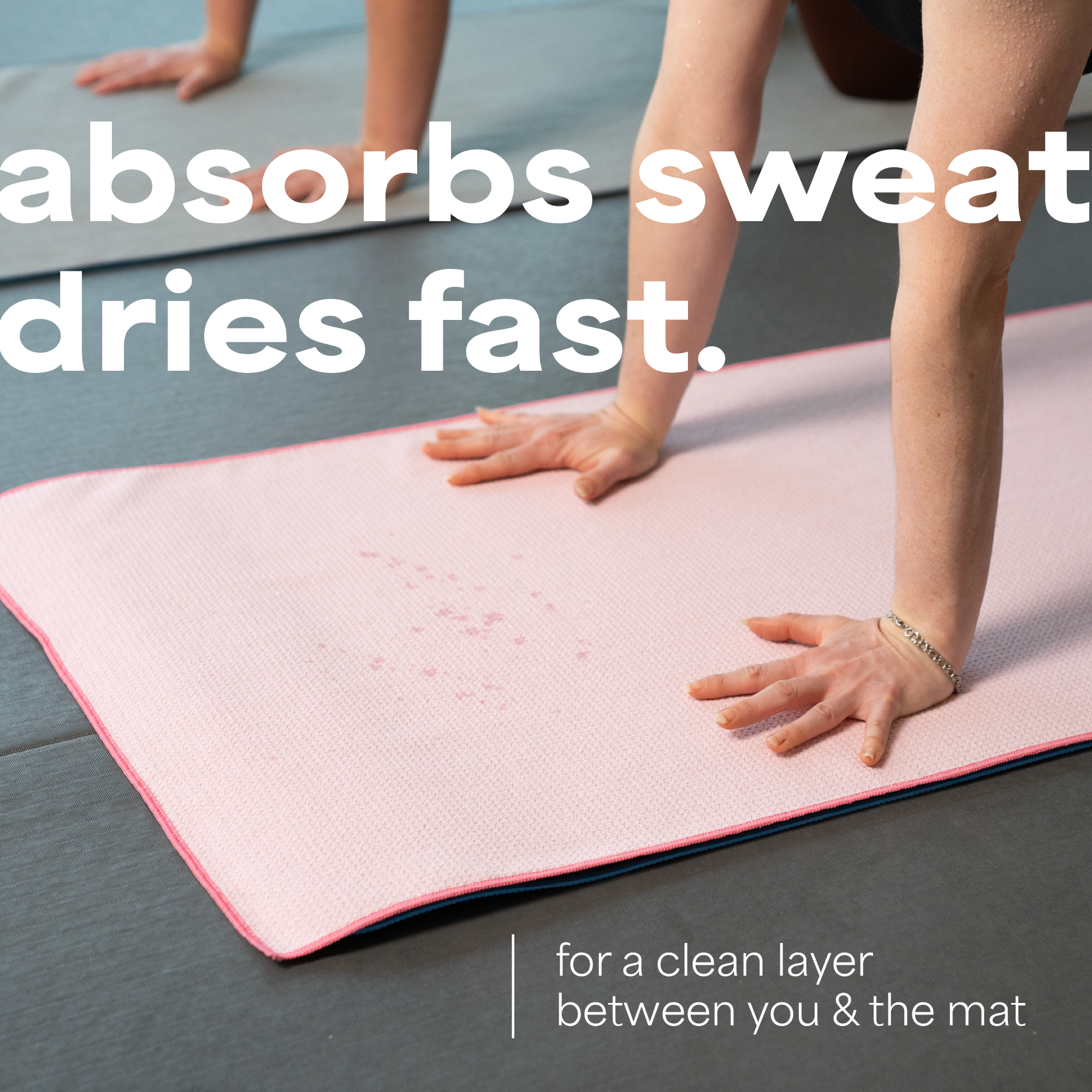 yoga mat towel with silicone grip