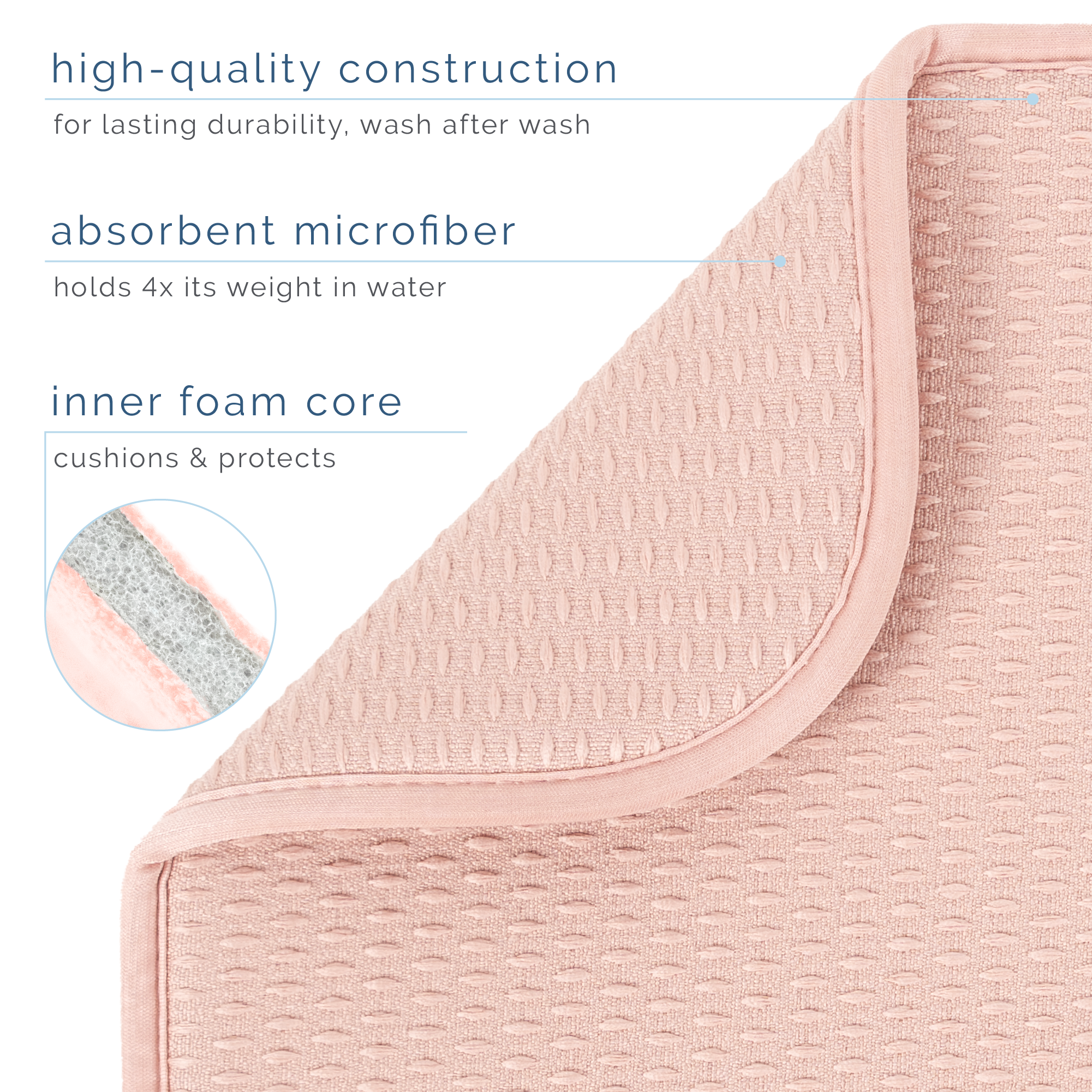 XL diamond dish drying mat