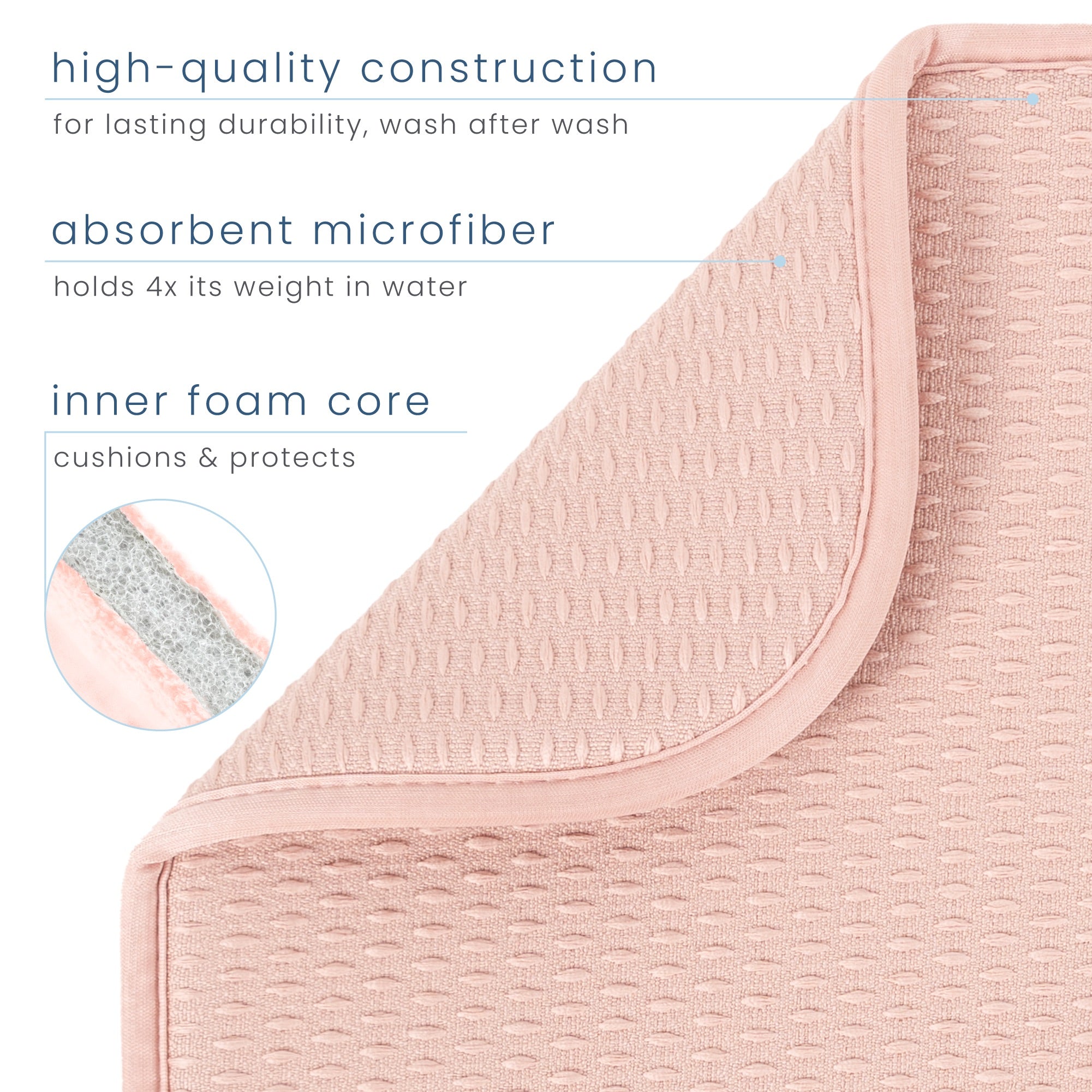 XL diamond dish drying mat