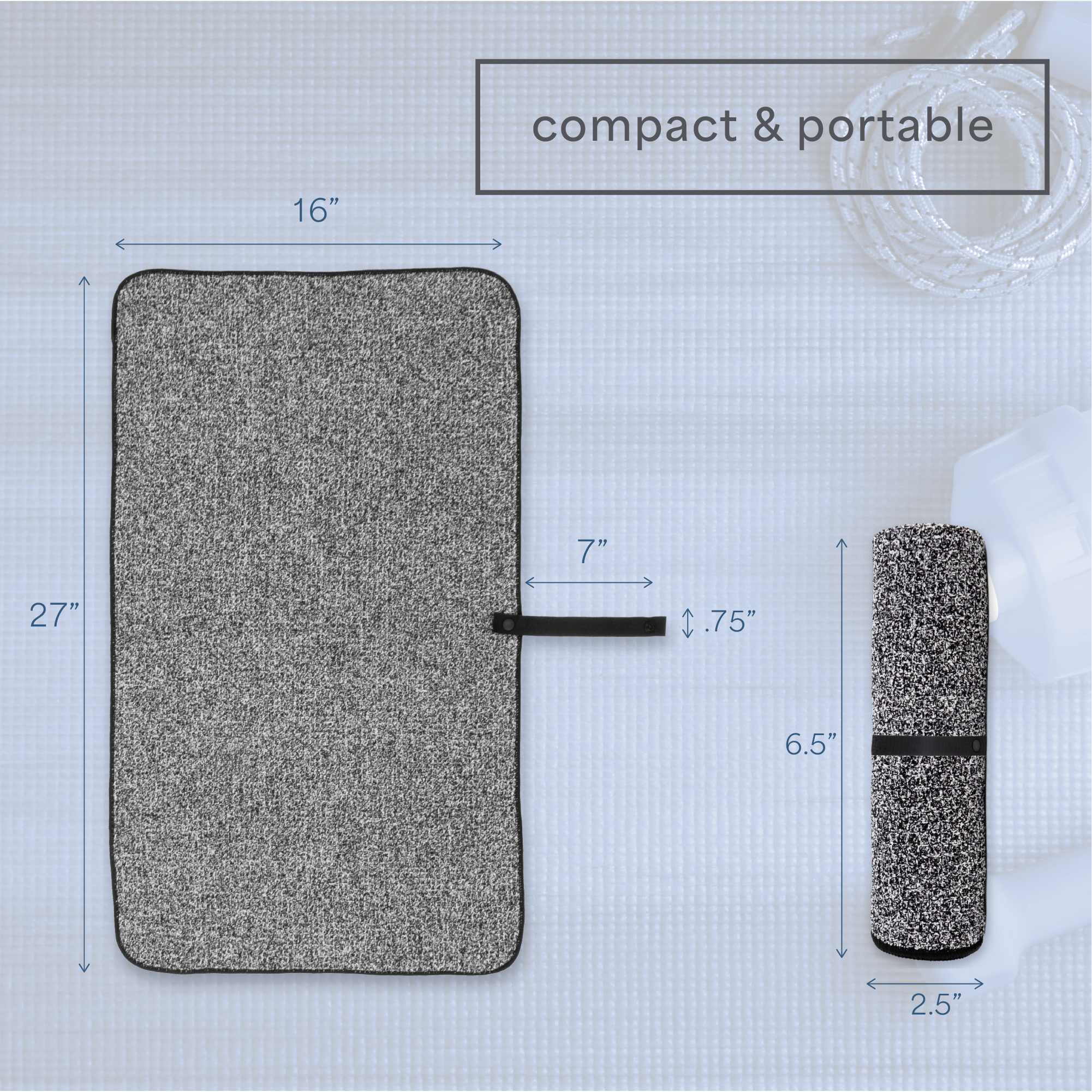 gym towels with snap loop