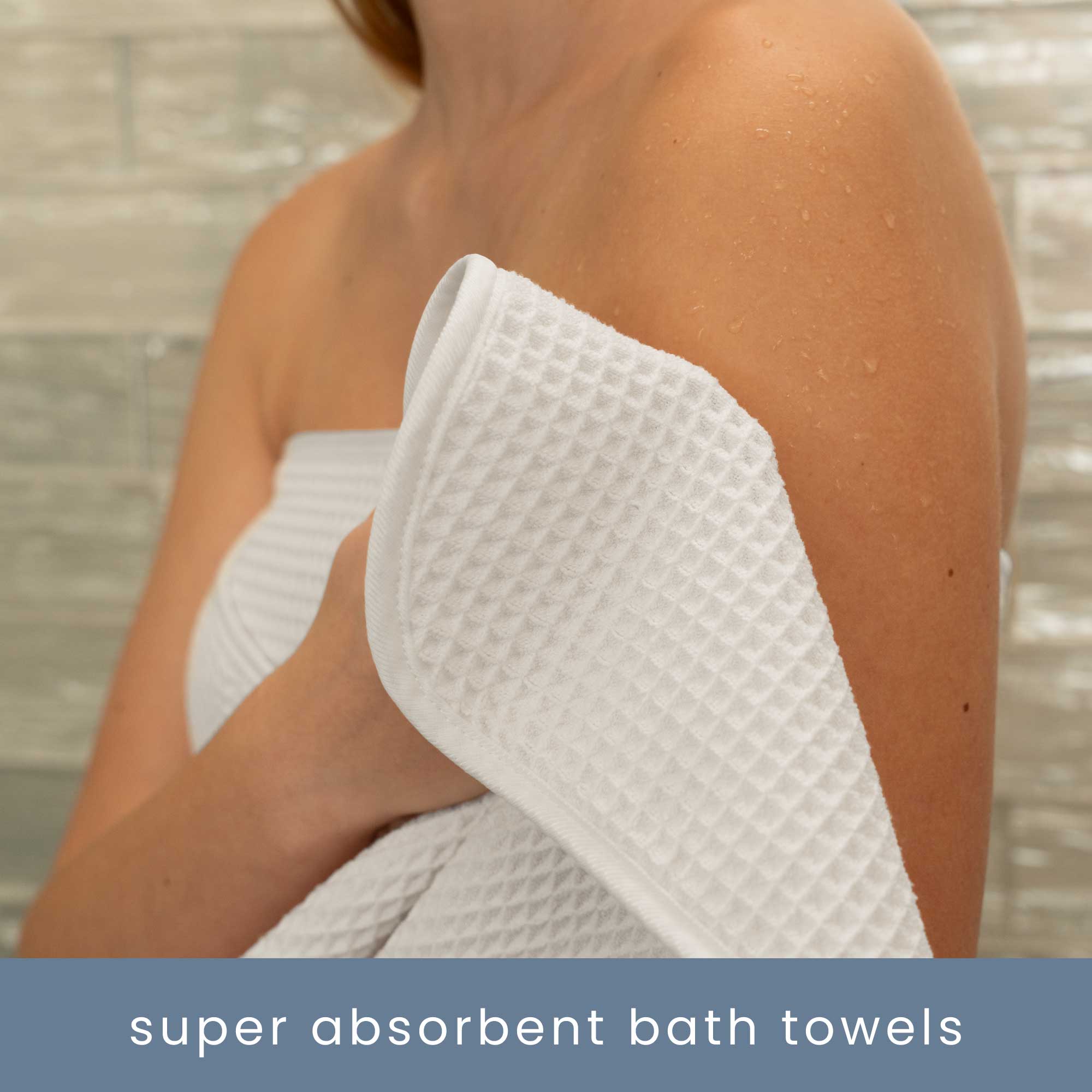 waffle bath towel set