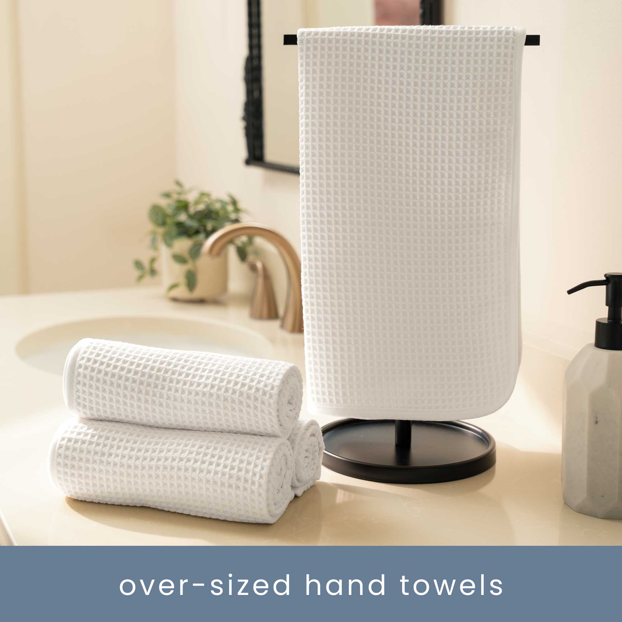 waffle bath towel set
