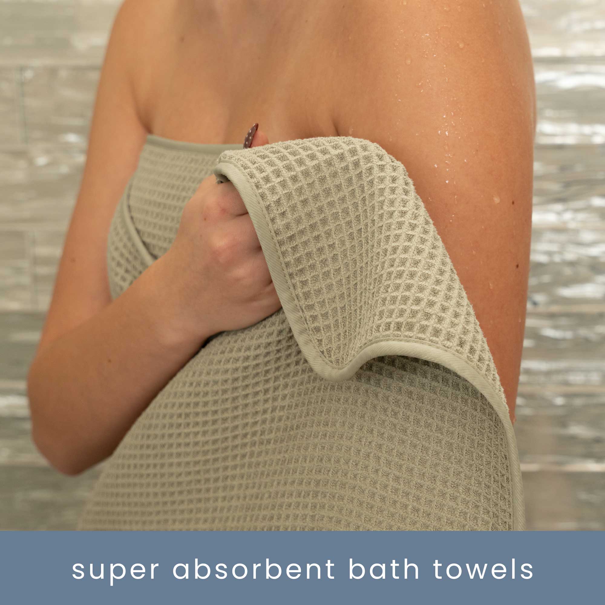 waffle bath towel set