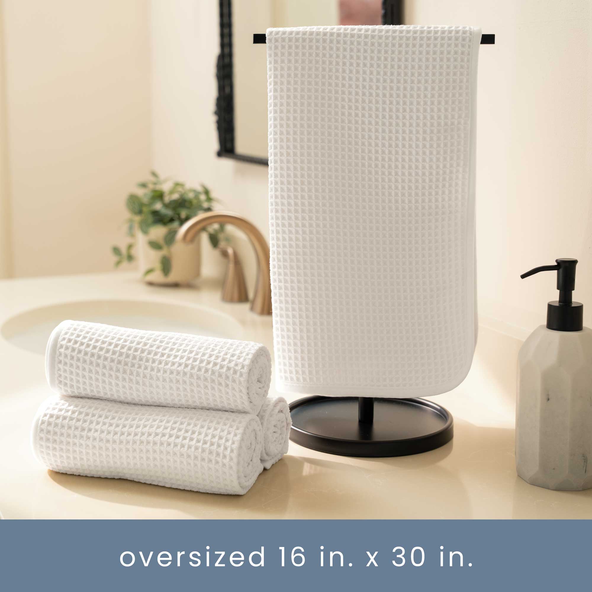 waffle hand towels
