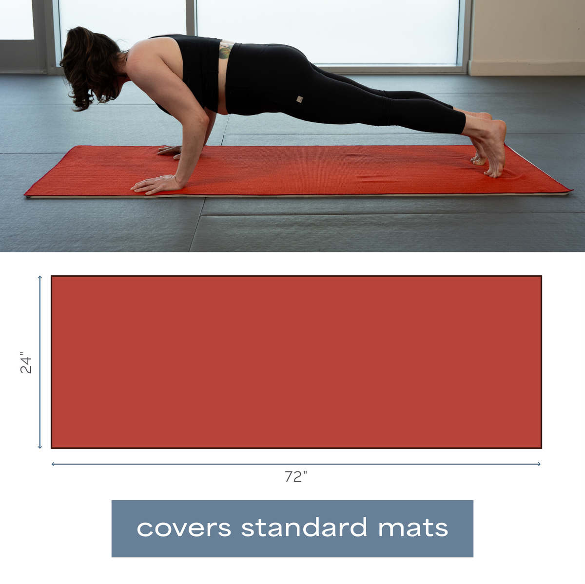 yoga mat towel with silicone grip