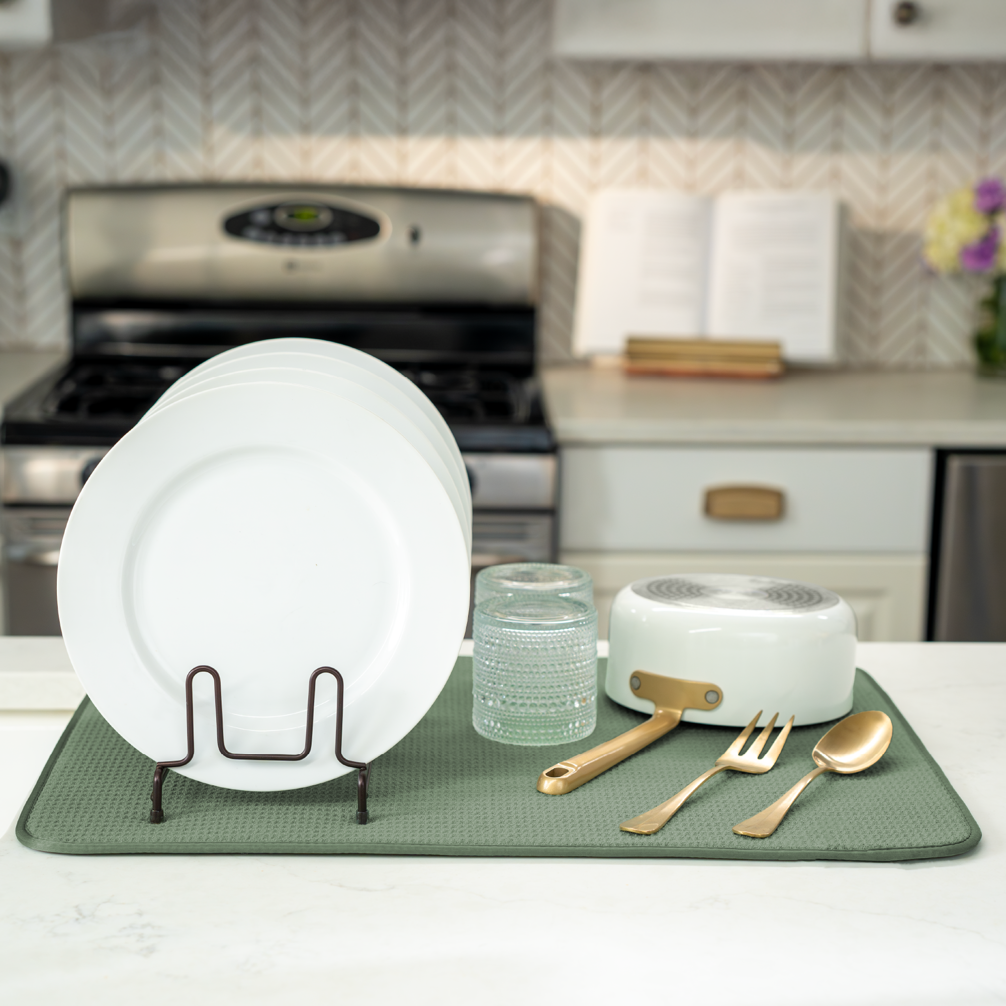 XL honeycomb dish drying mat
