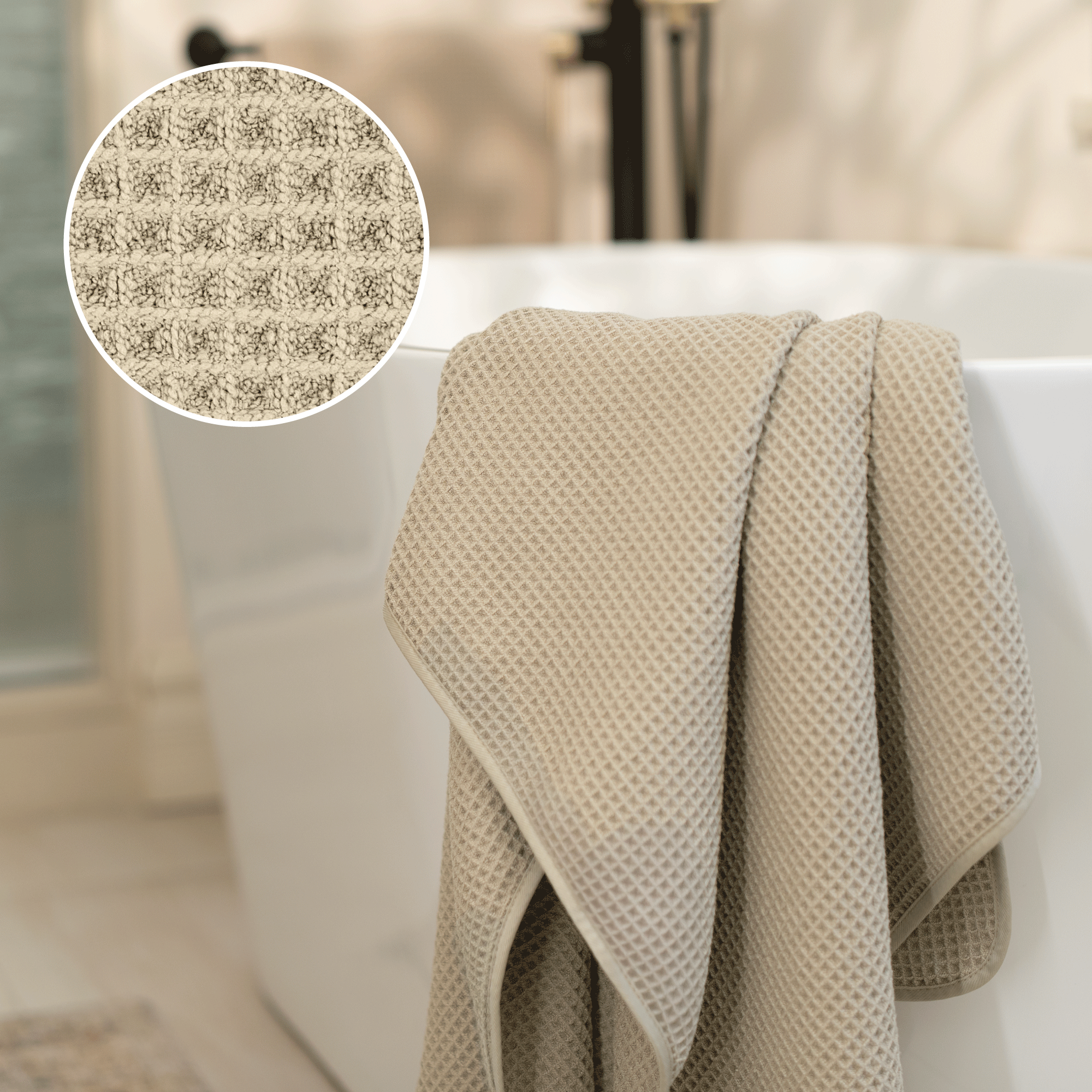 AURA Waffle Bath Towel - Thumbnail 5