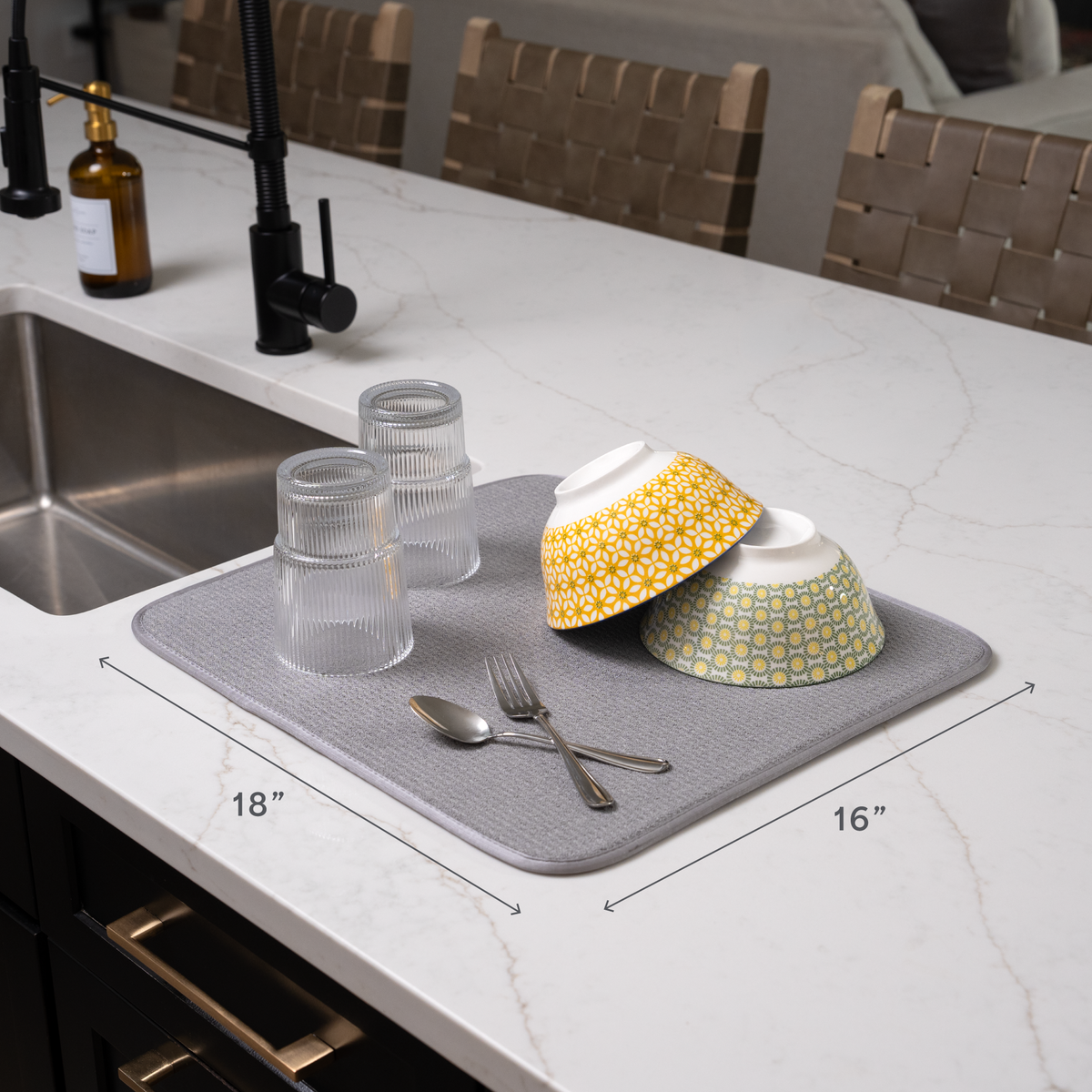 honeycomb dish drying mat