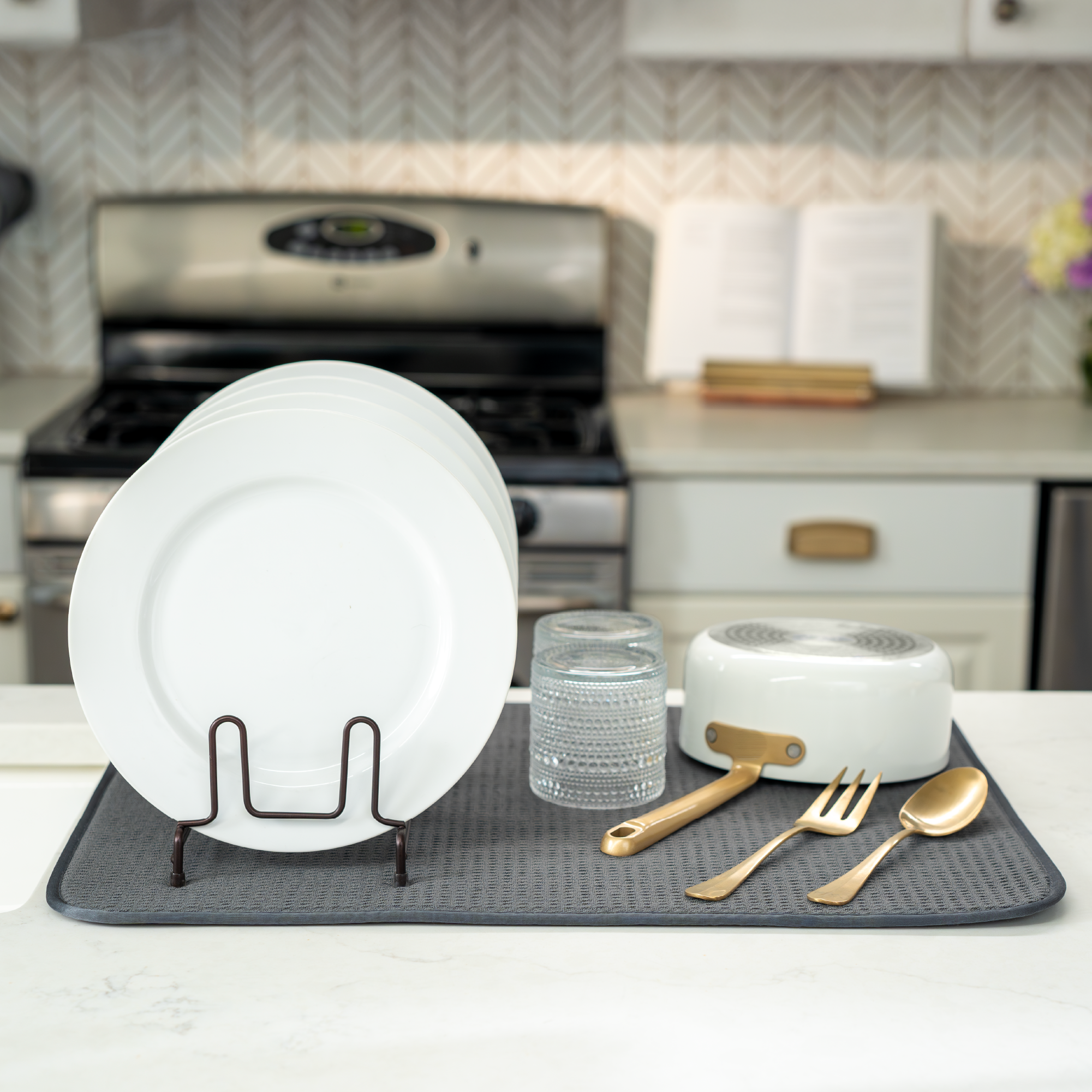 XL honeycomb dish drying mat