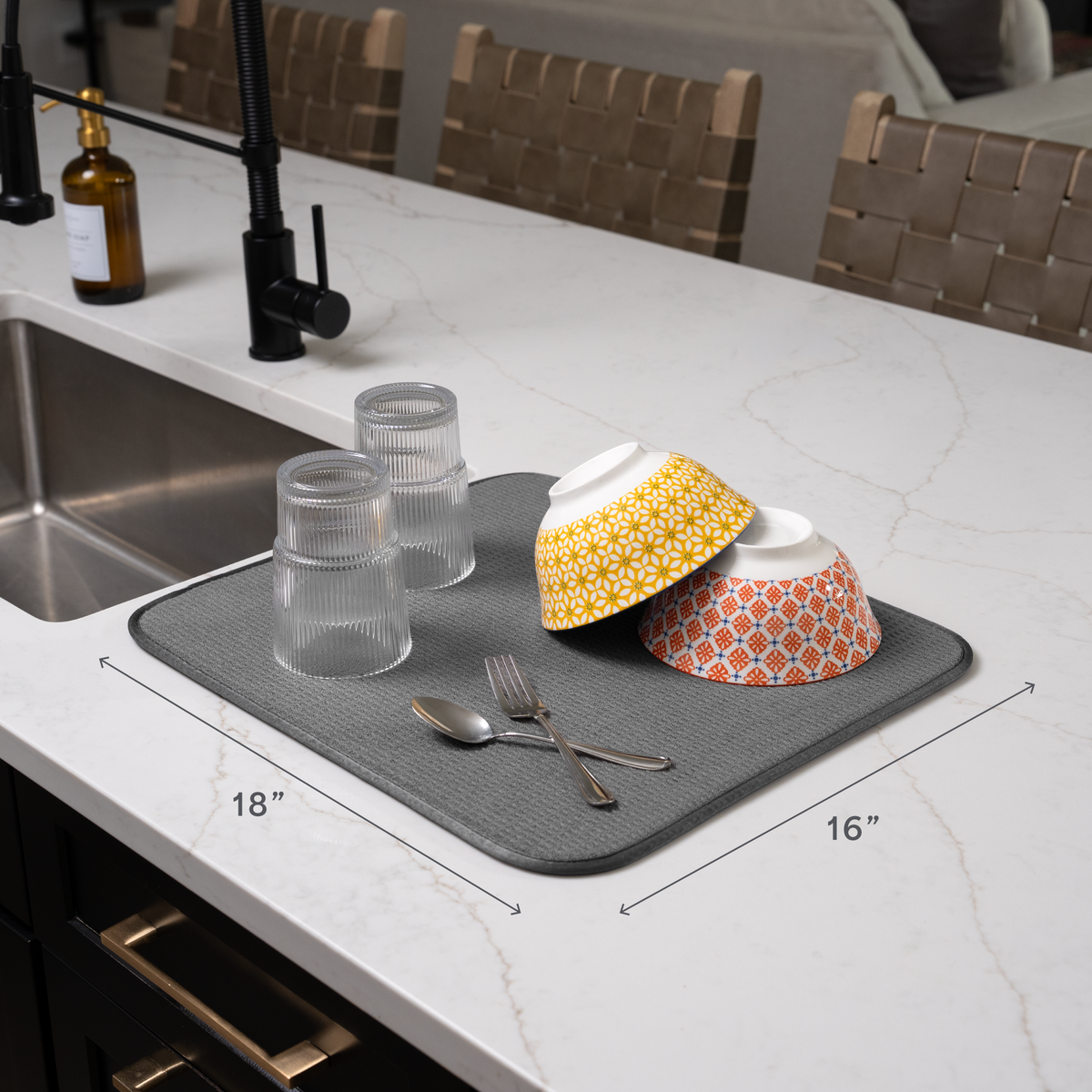 honeycomb dish drying mat