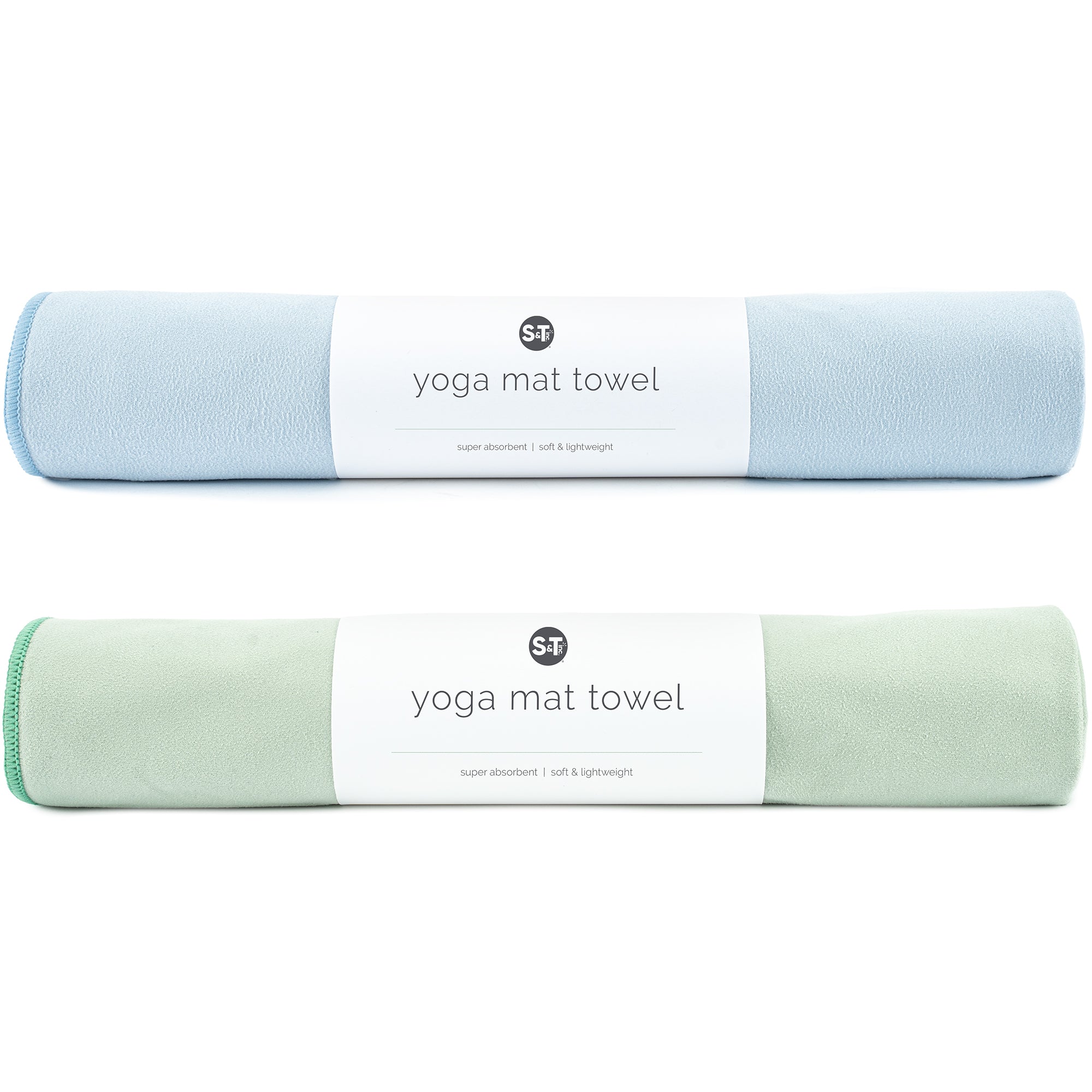 suede microfiber yoga mat towels 2 pack
