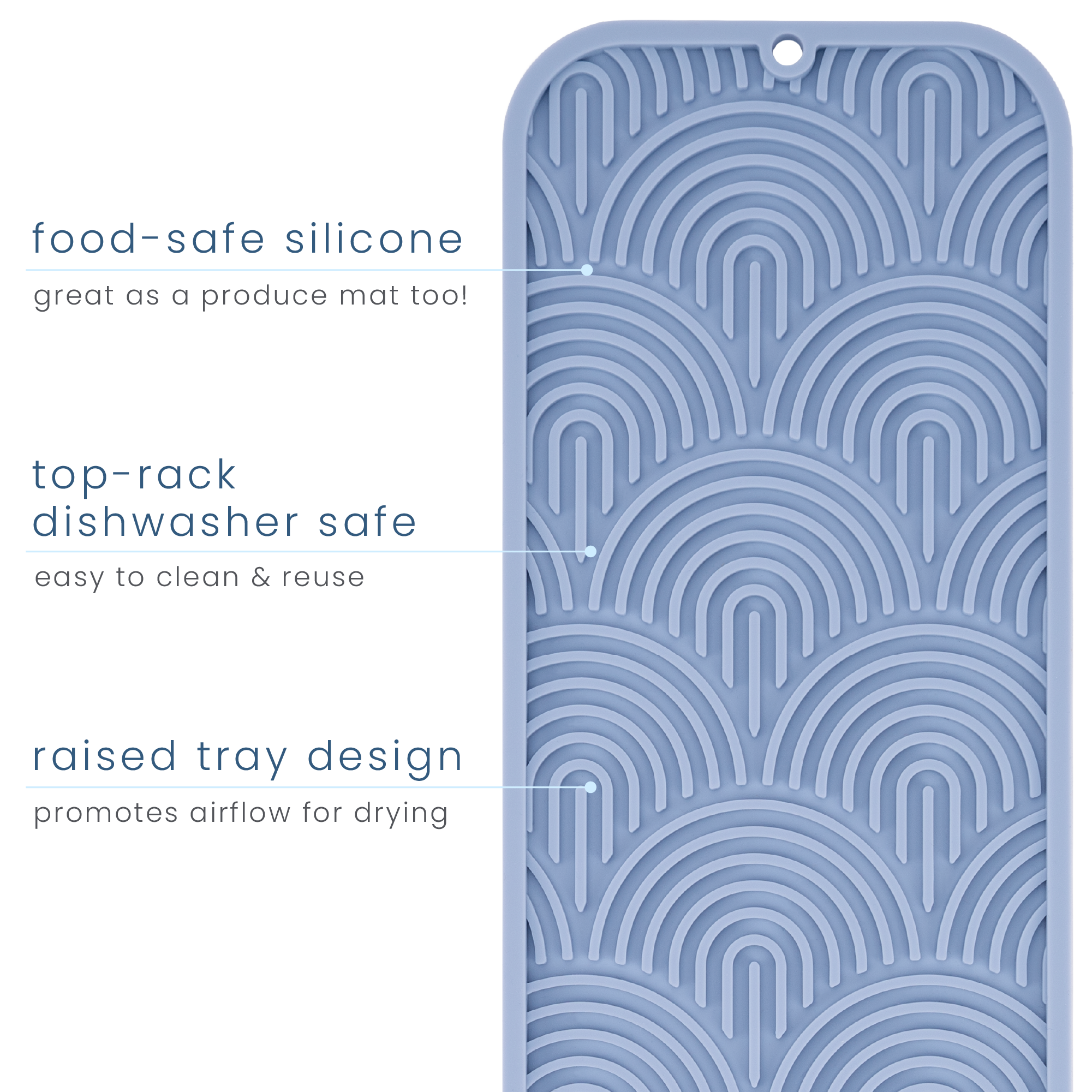 diamond dish drying mat + silicone mat