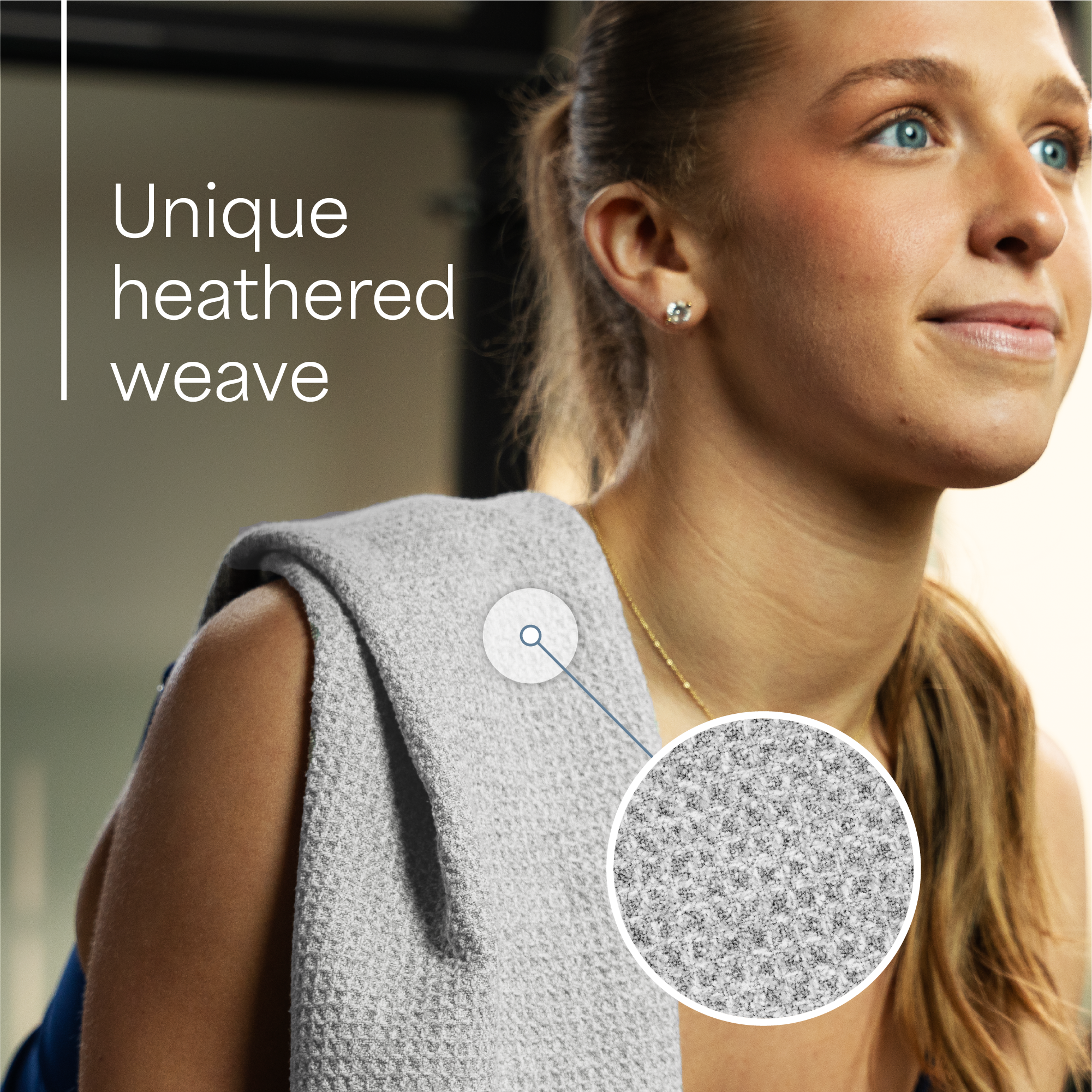gym towels with snap loop