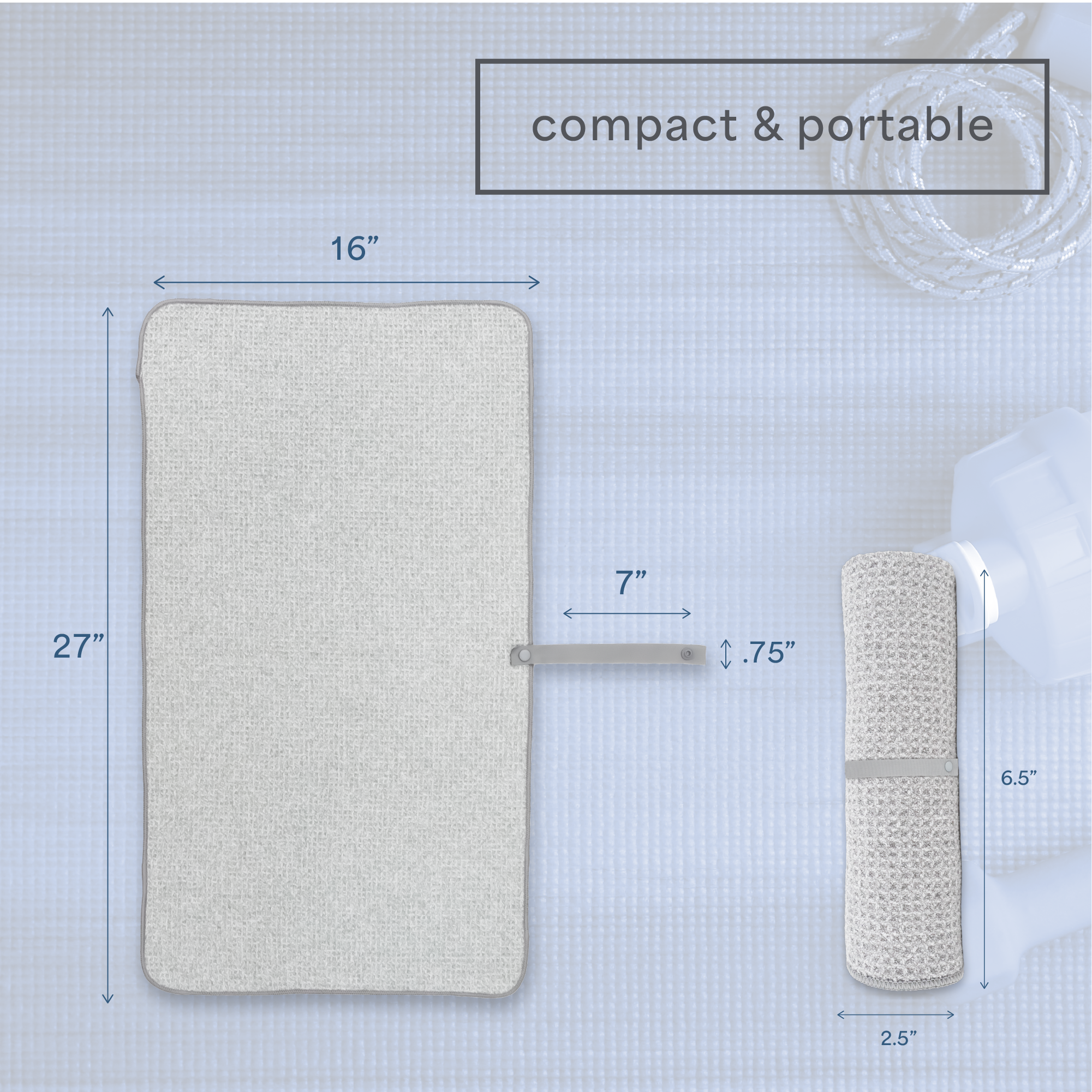 gym towels with snap loop