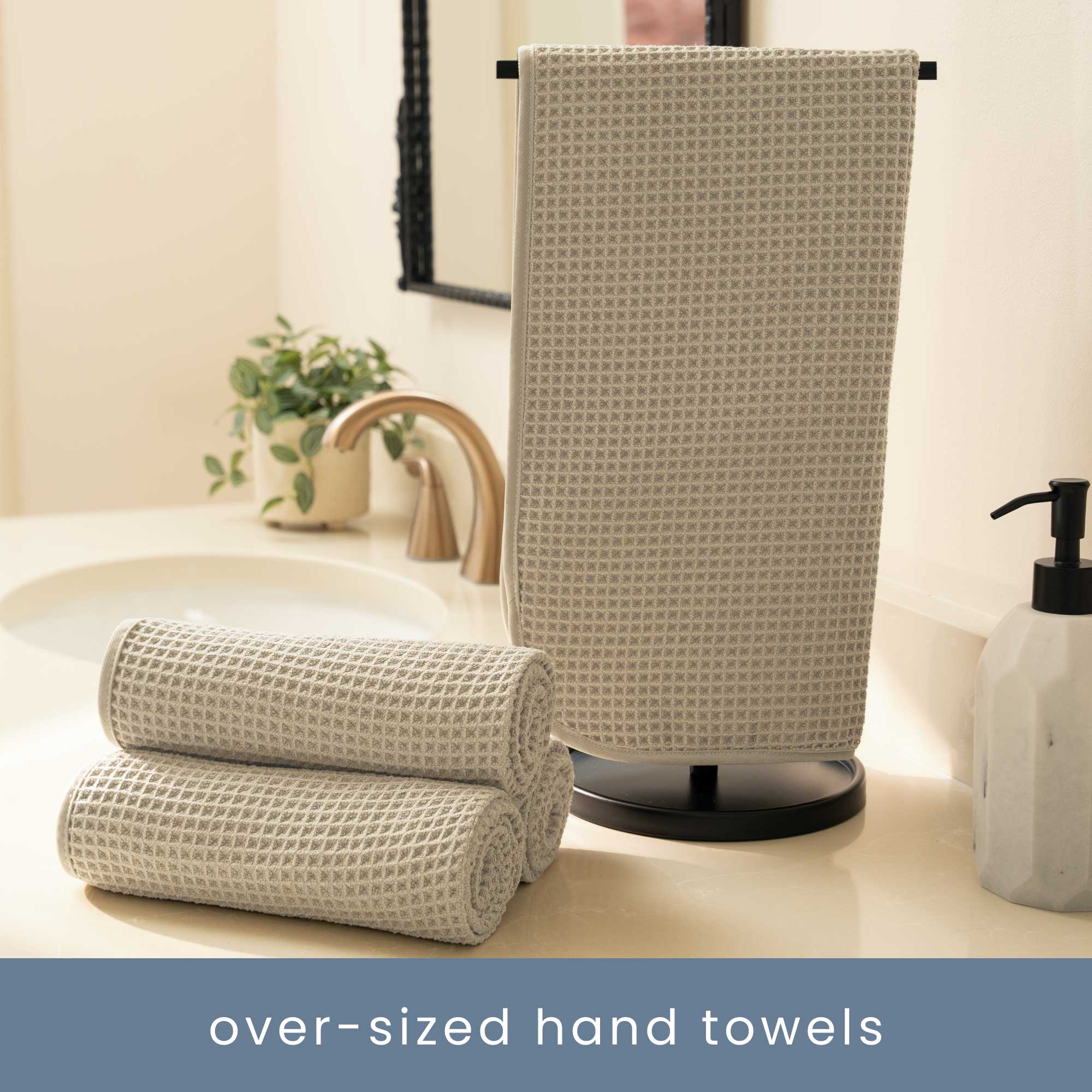 waffle bath towel set