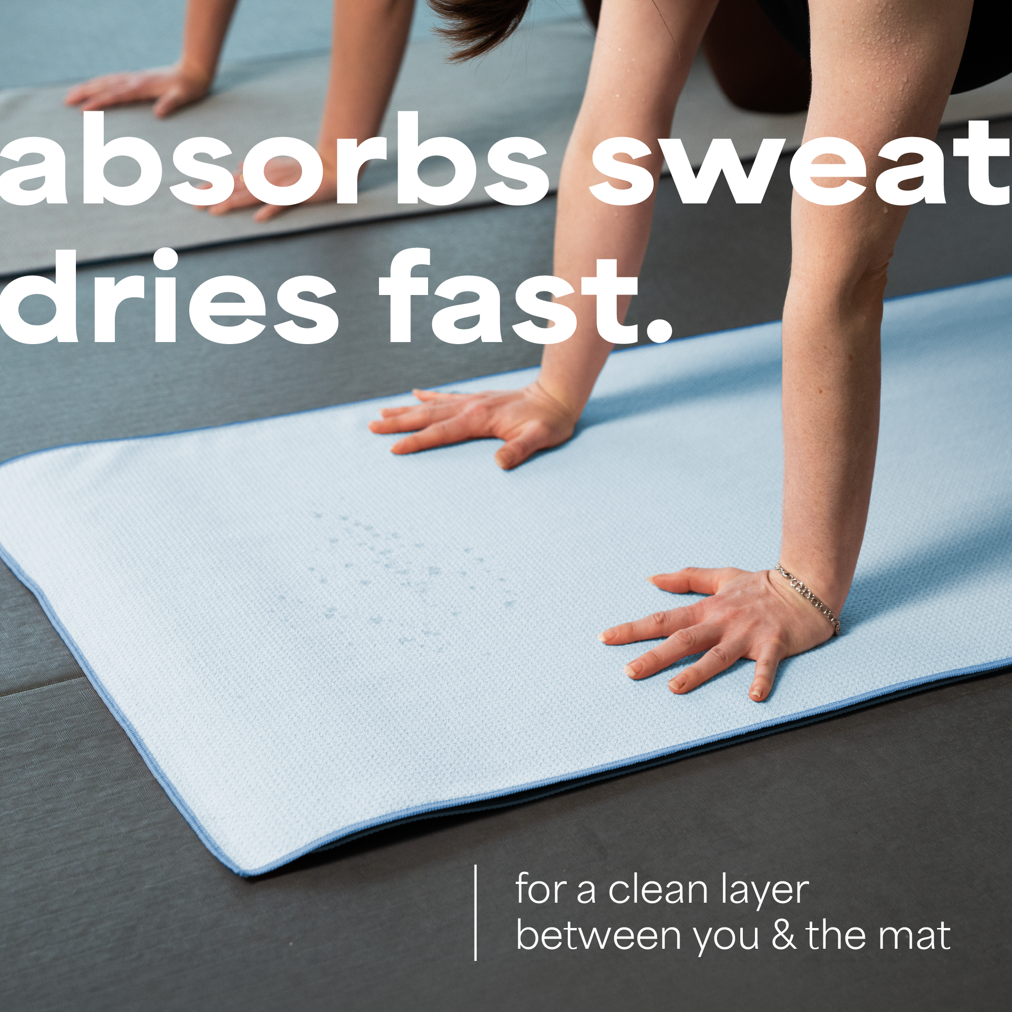 yoga mat towel with silicone grip