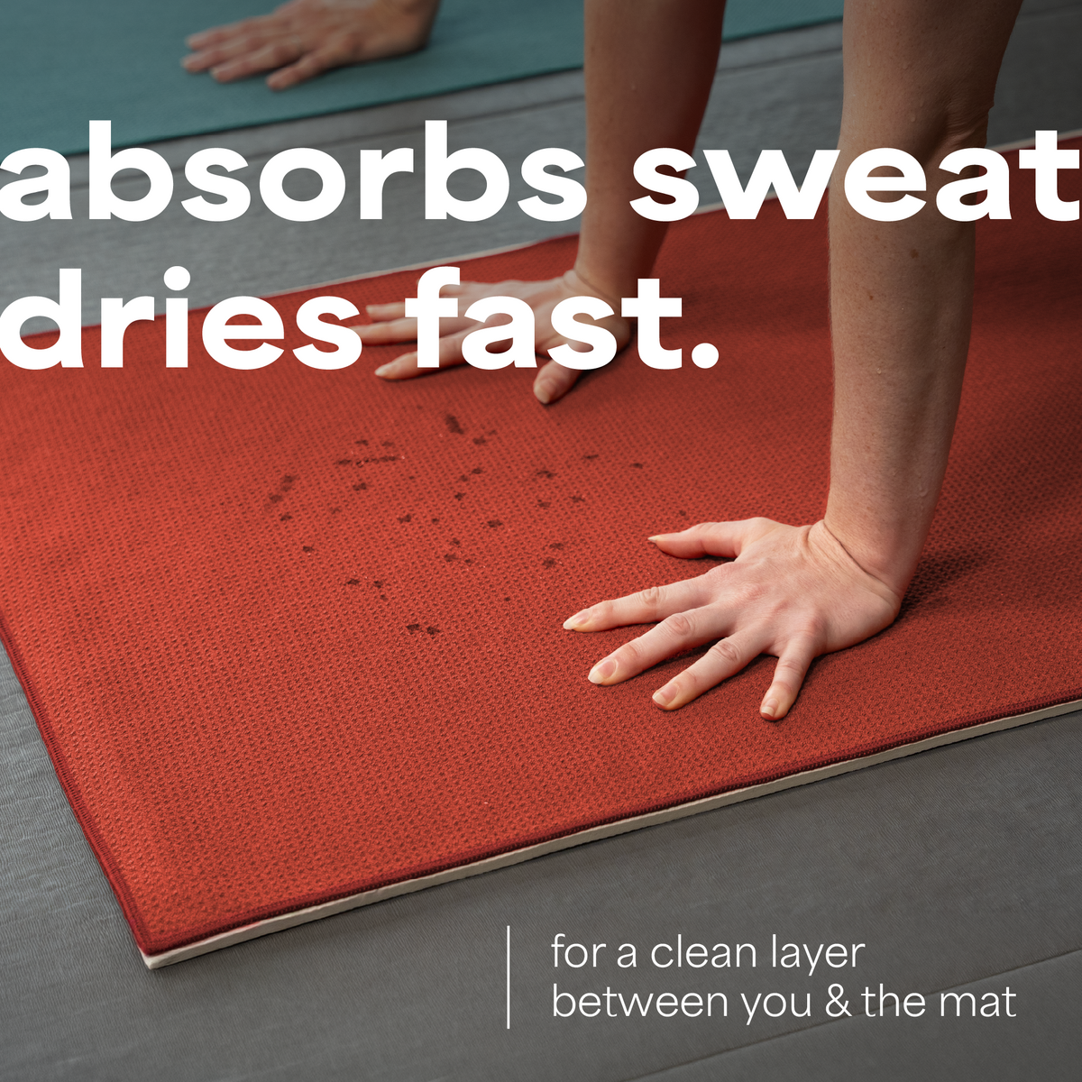 yoga mat towel with silicone grip