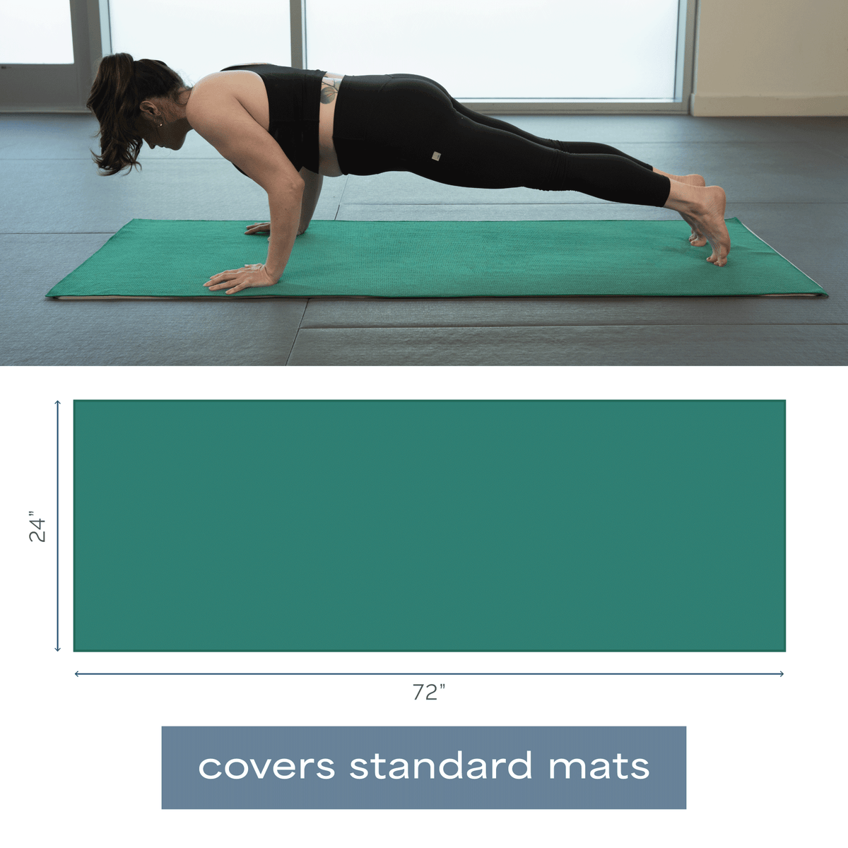 yoga mat towel with silicone grip